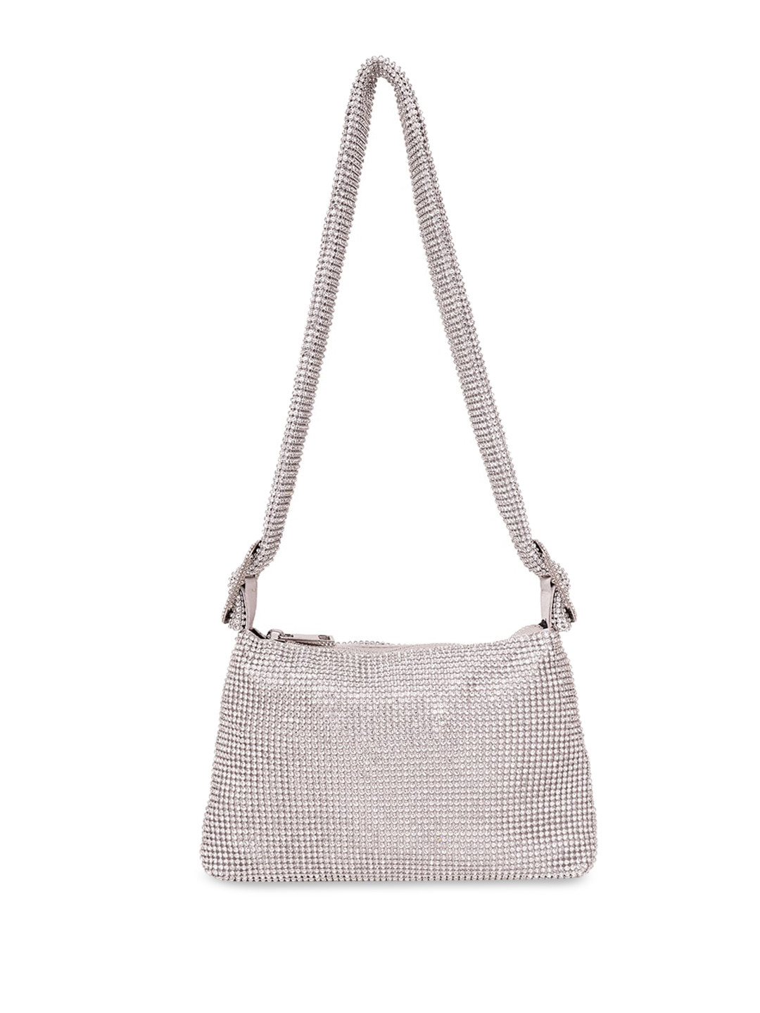 

ALDO Embellished Structured Shoulder Bag, Silver