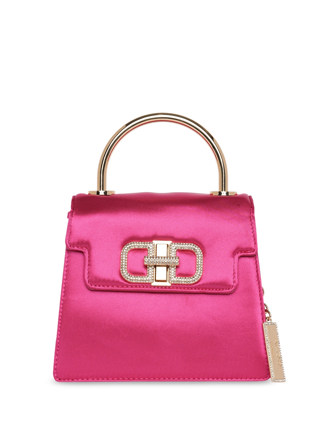 

ALDO Structured Satchel WIth Buckle Detail, Pink