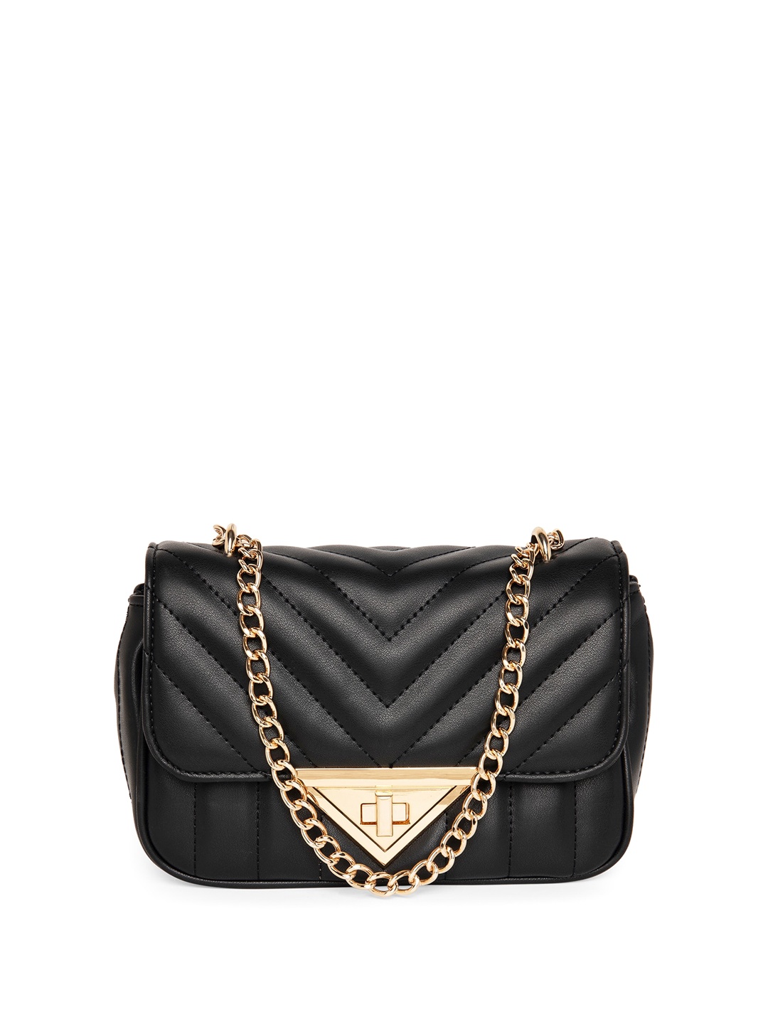 

ALDO PU Quilted Swagger Handheld Bag, Black