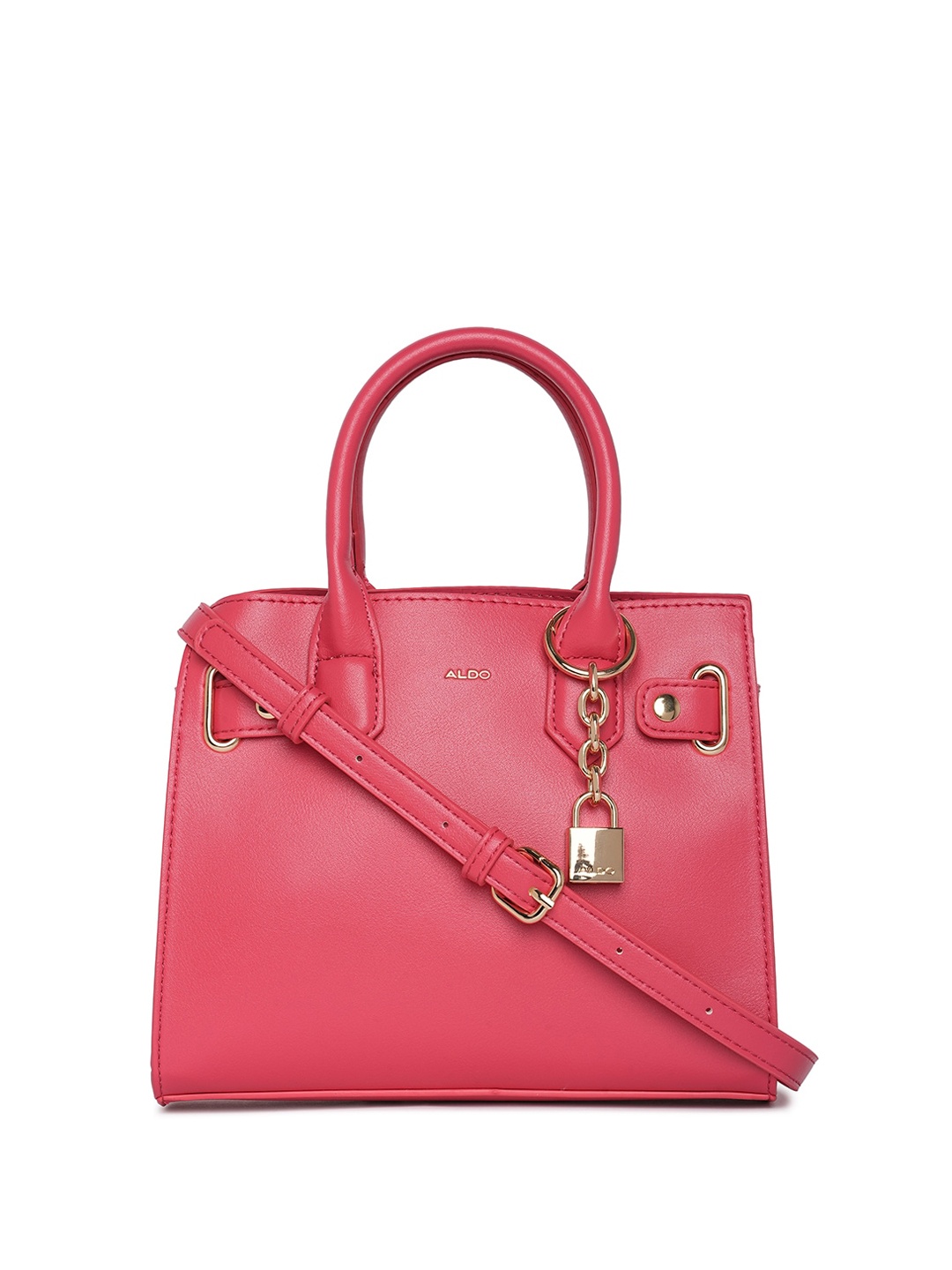 

ALDO Pink PU Structured Handheld Bag