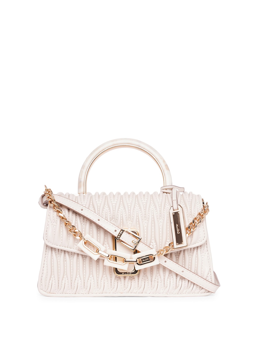 

ALDO Textured Structured Satchel, White