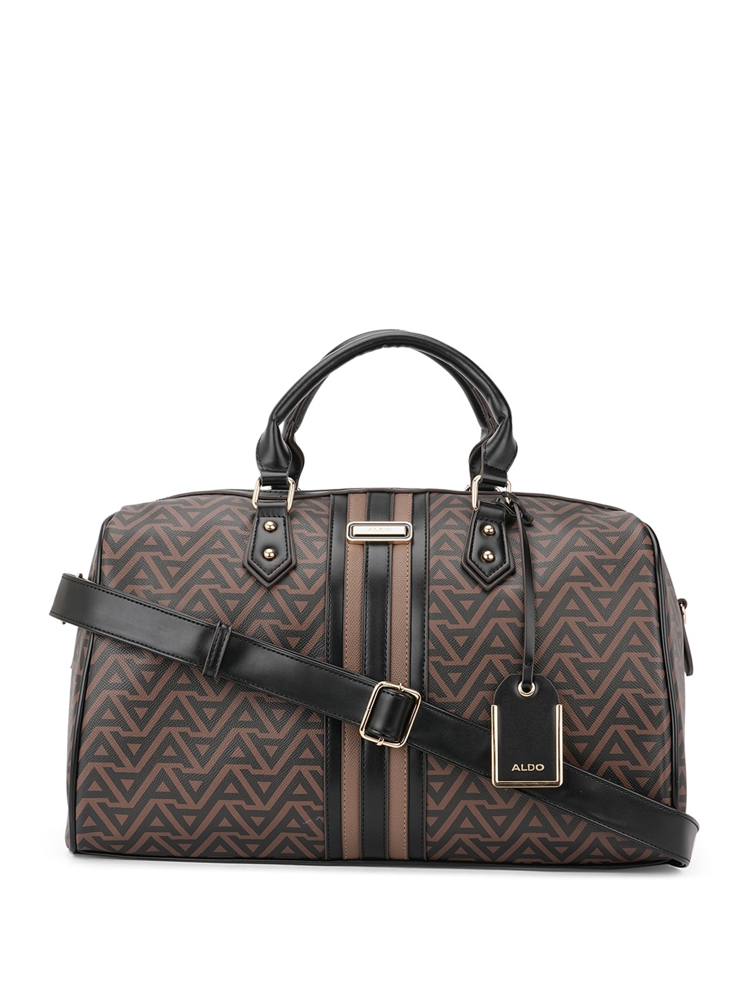 

ALDO Women Printed Duffle Bag, Brown