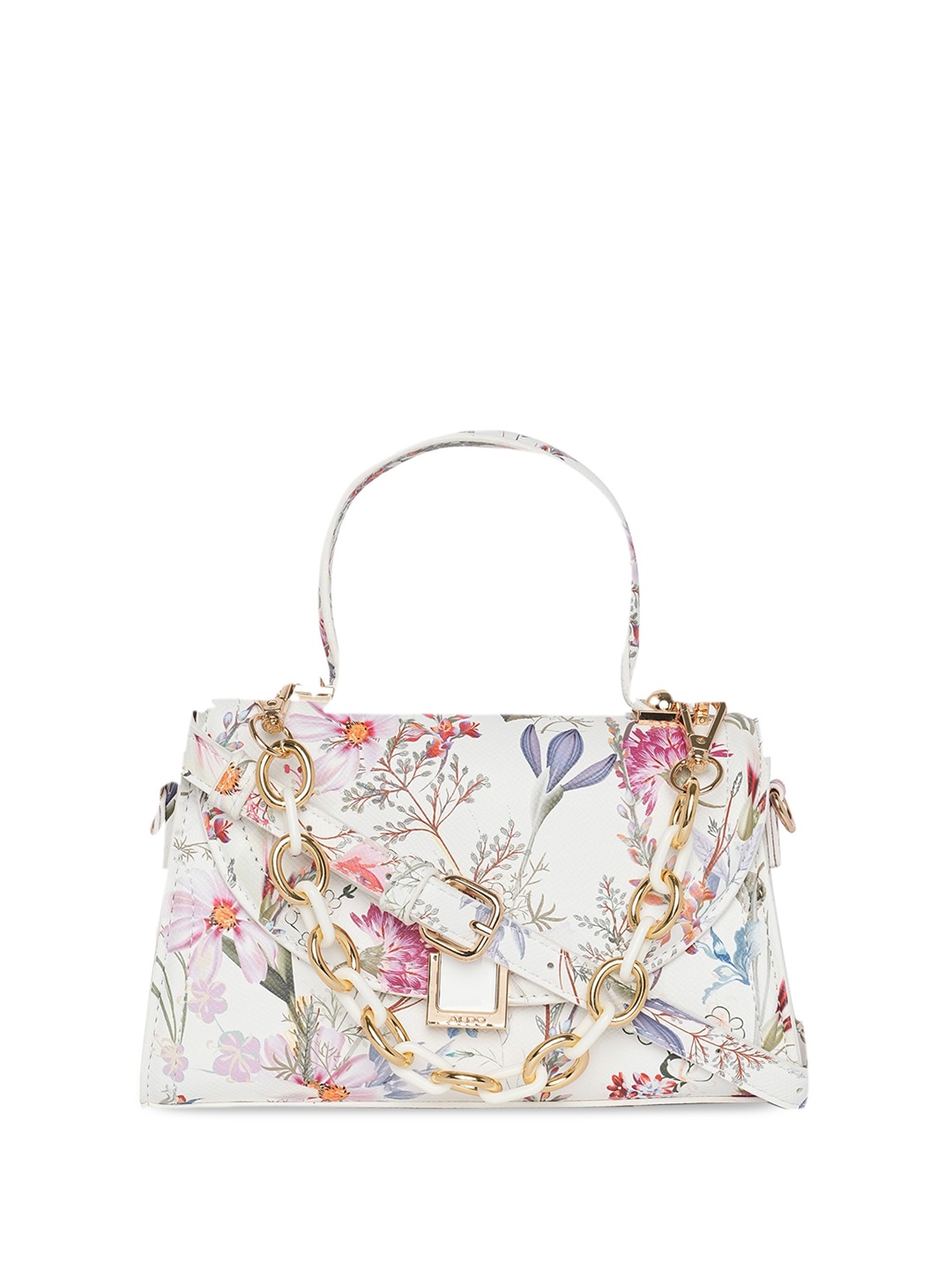 

ALDO Floral Printed Structured Handheld Bag, Pink