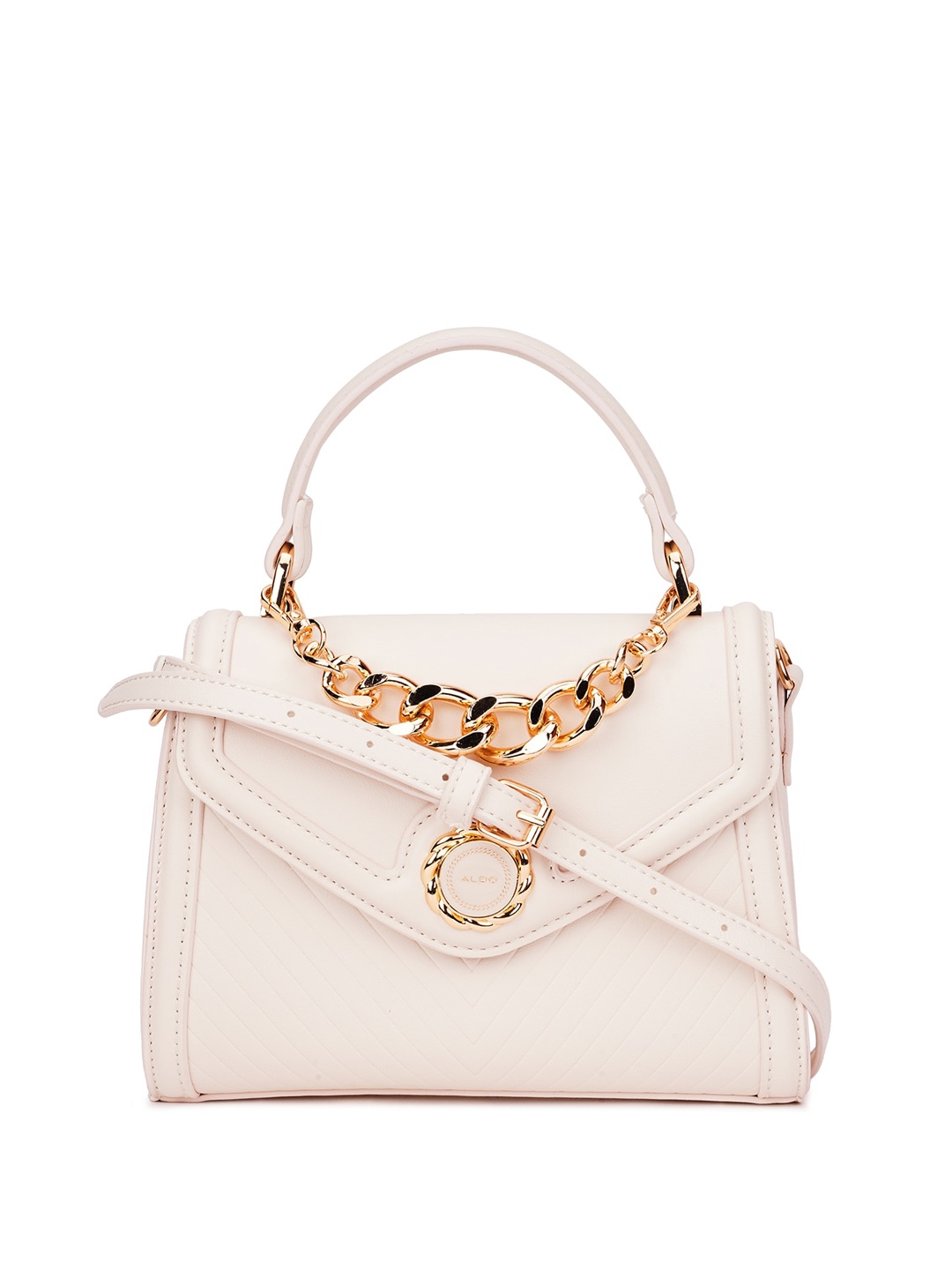 

ALDO PU Swagger Satchel, White