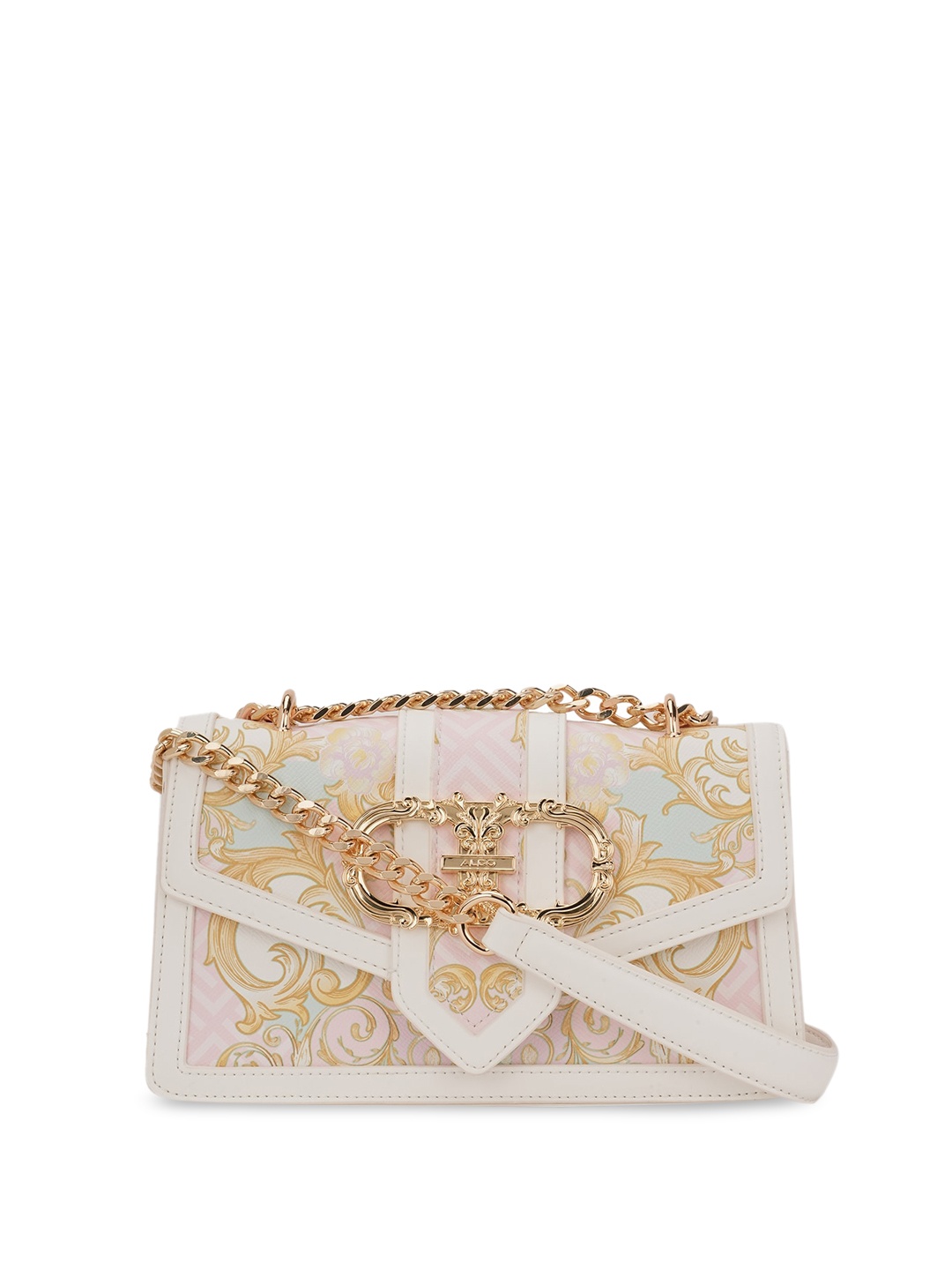 

ALDO Pink PU Structured Sling Bag