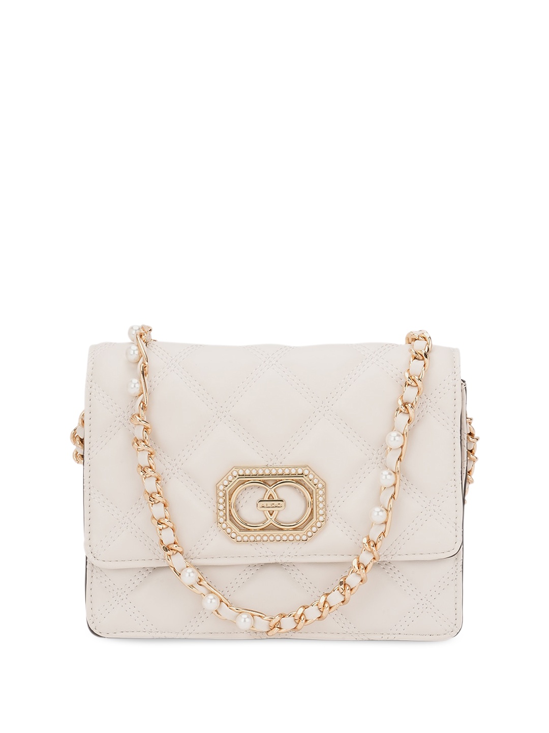 

ALDO Quilted Bowling Sling Bag, White