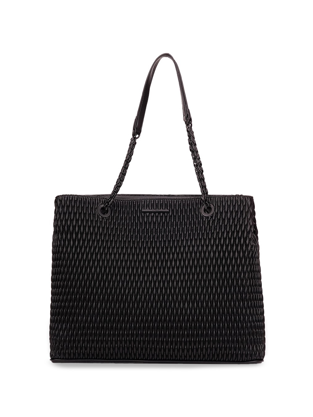 

ALDO Self Design Oversized Structured Shoulder Bag, Black