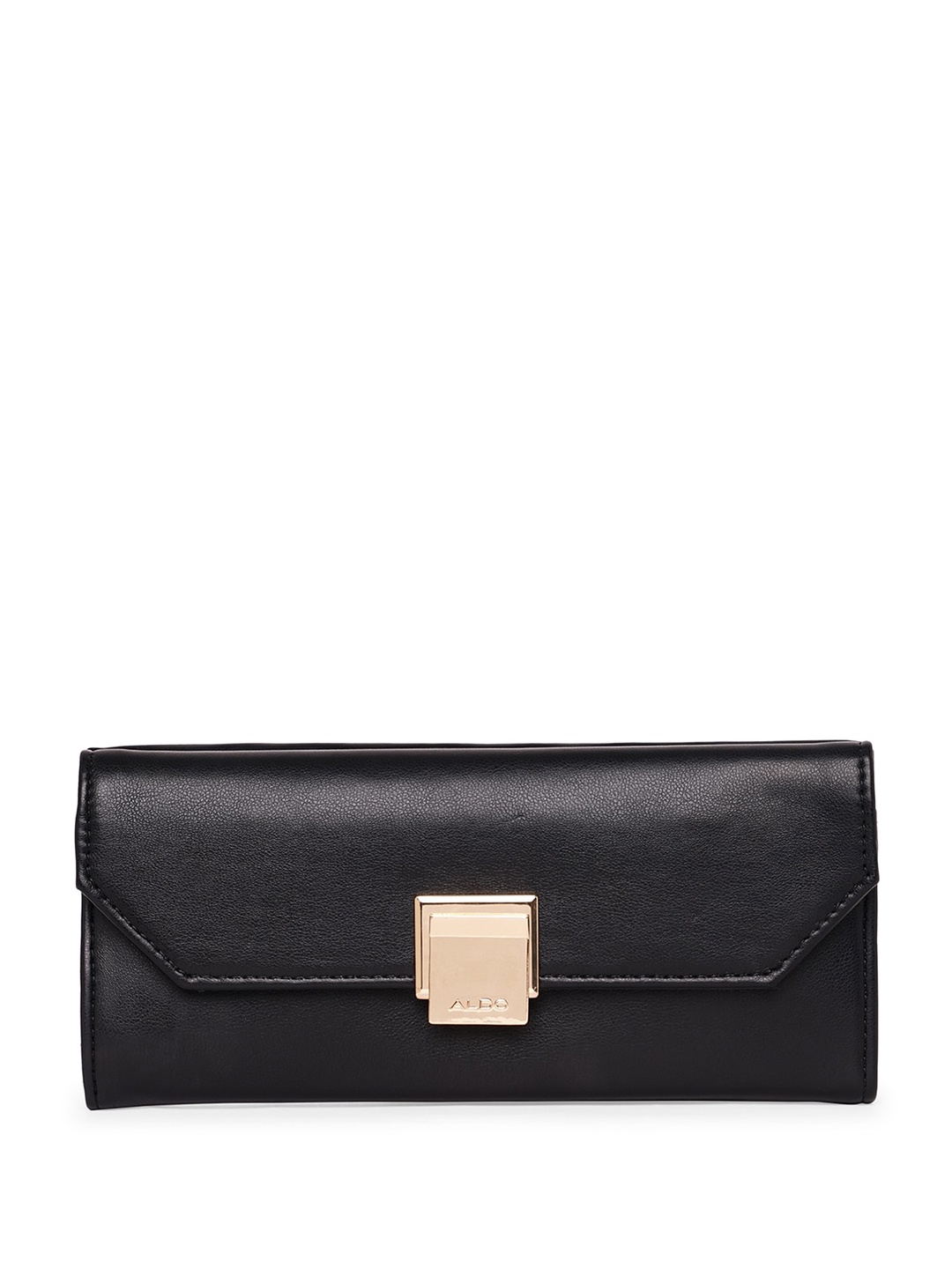 

ALDO Women Zip Detail Two Fold Wallet, Black