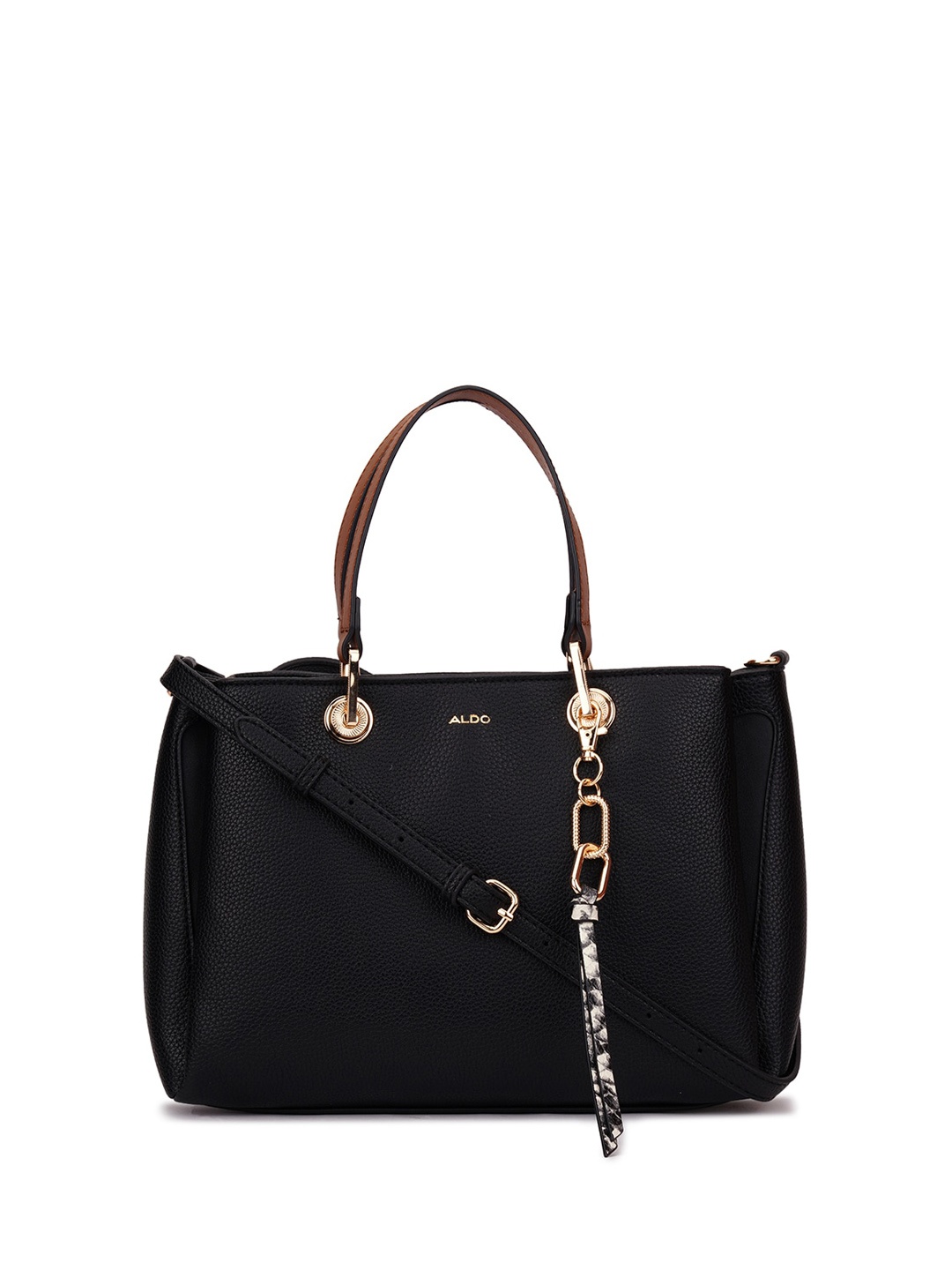 

ALDO Textured Structured Handheld Bag, Black