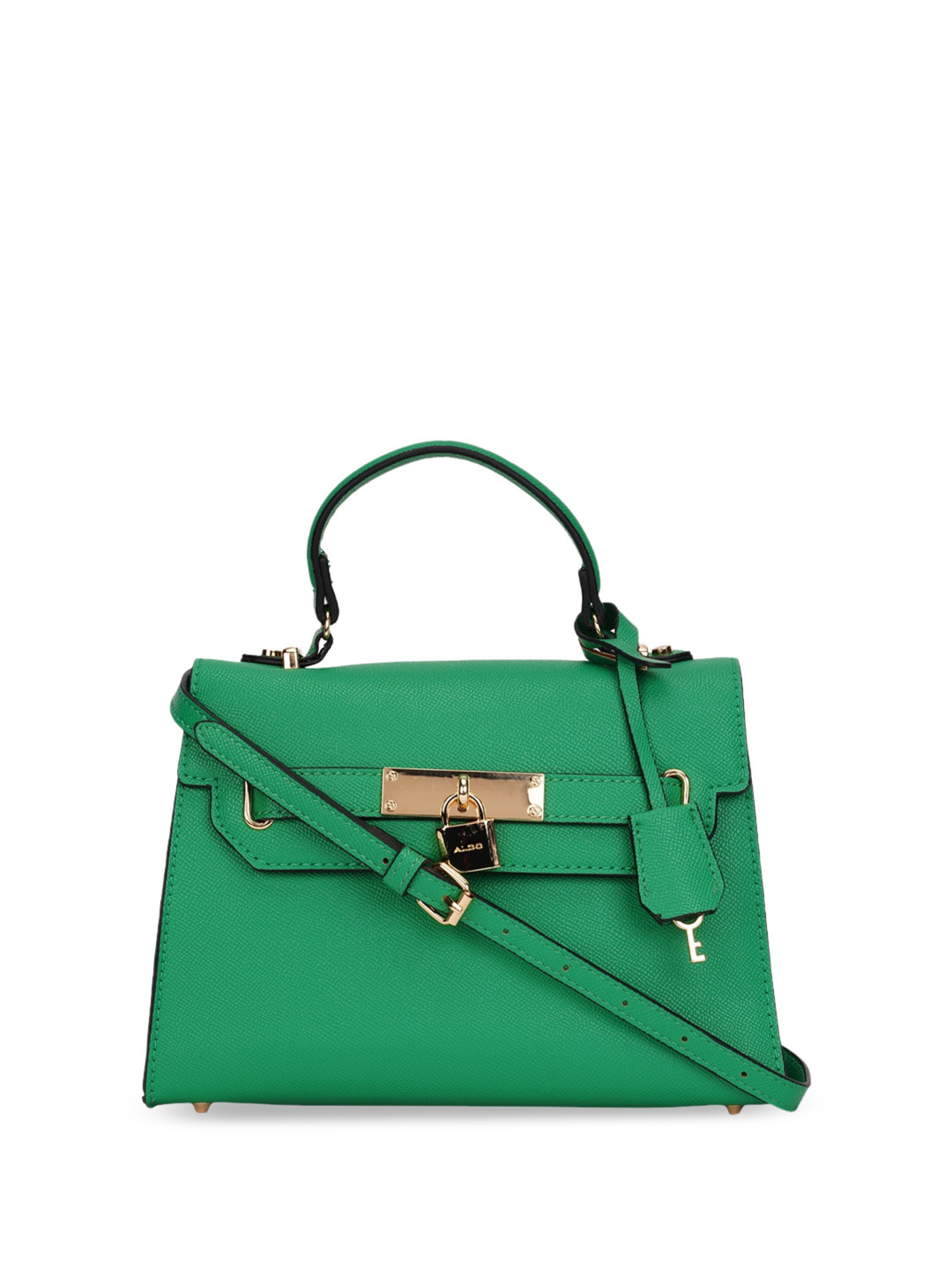 

ALDO Structured Satchel Bag With Buckle Detail, Green