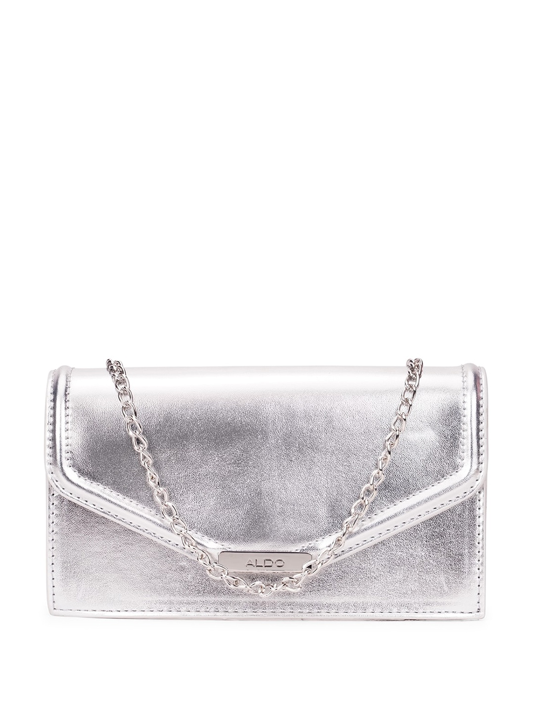 

ALDO Textured Envelope Clutch, Silver