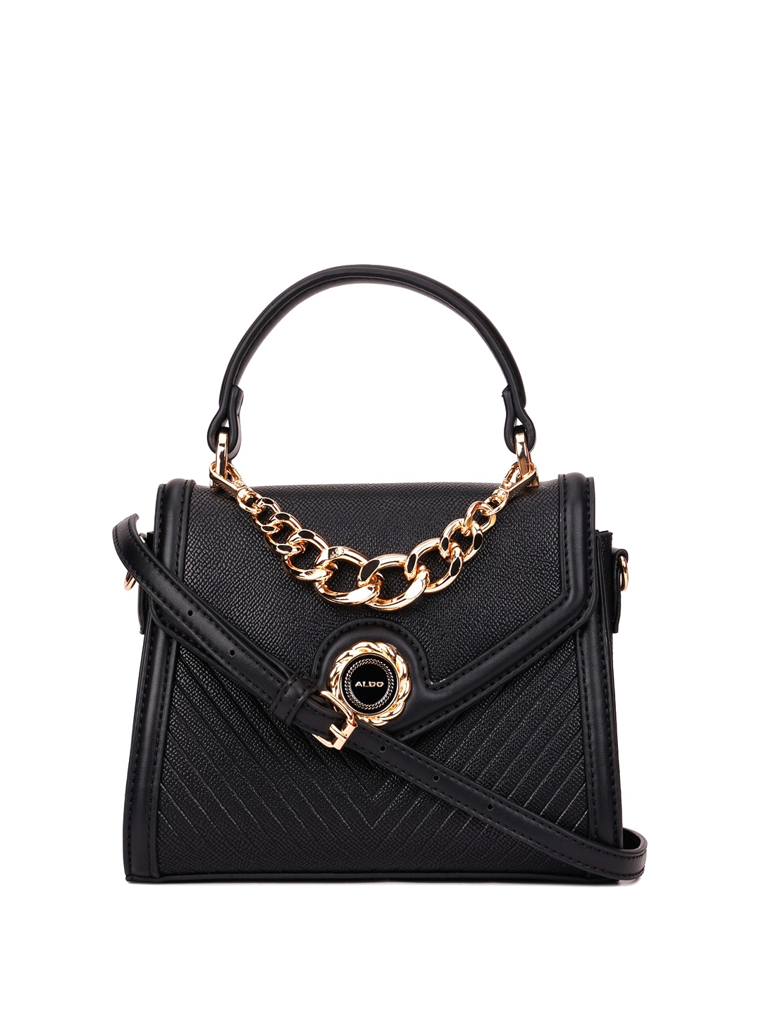 

ALDO Textured Structured Satchel, Black