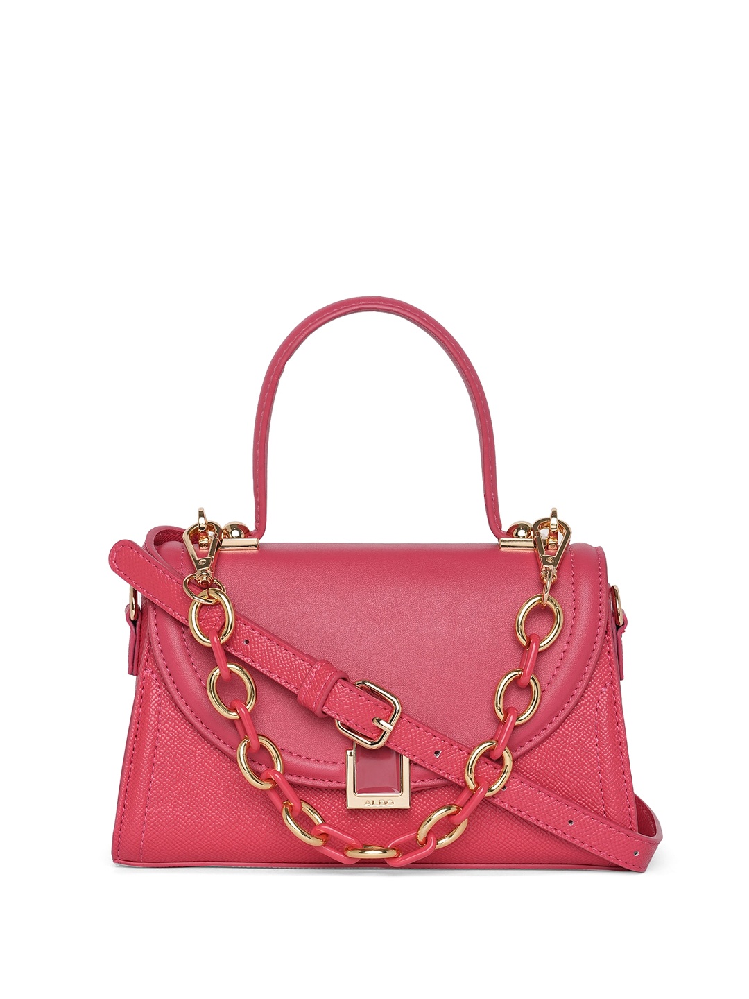 

ALDO Structured Satchel Bag With Buckle Detail, Pink