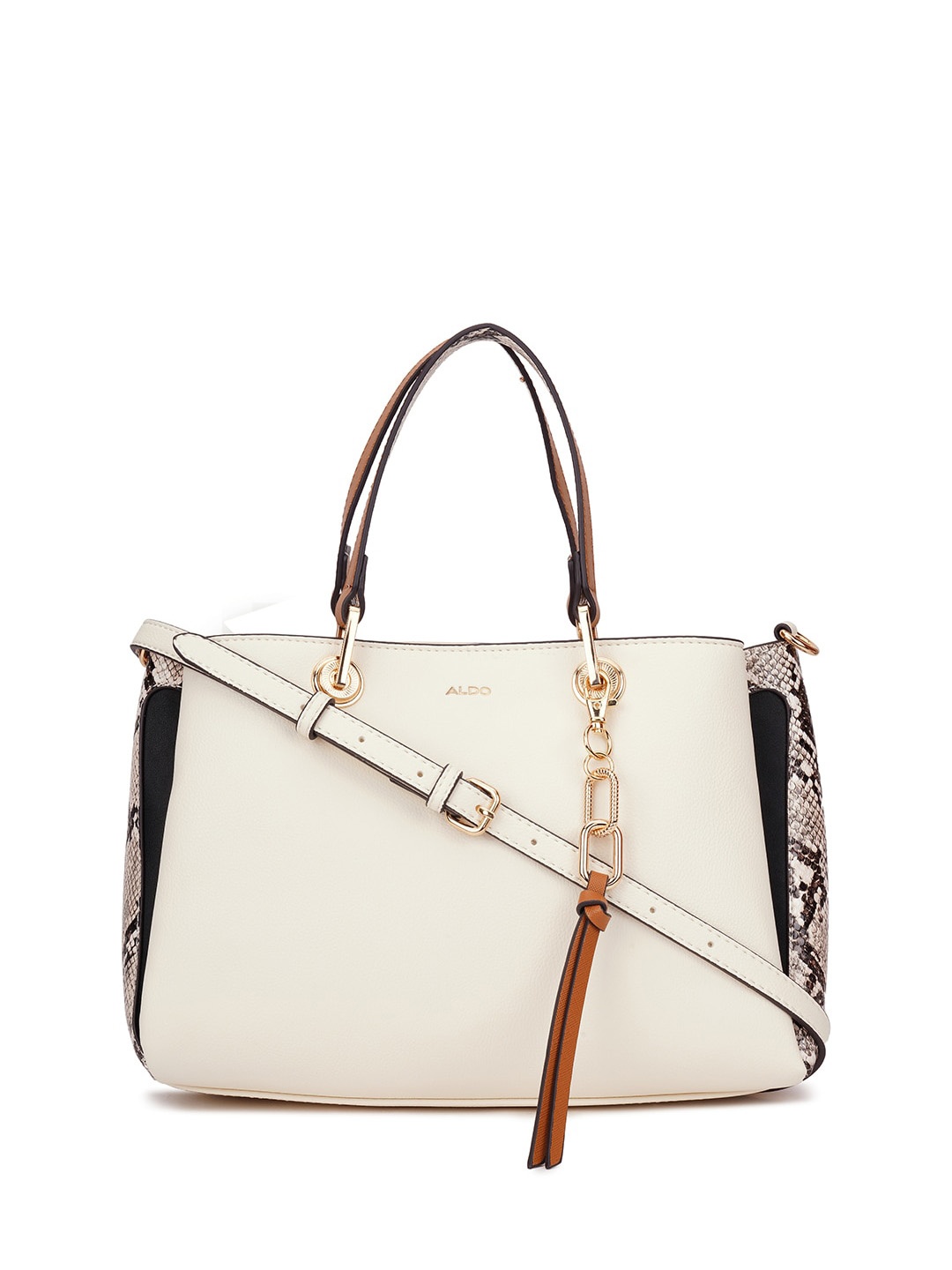 

ALDO PU Structured Handheld Bag, Cream