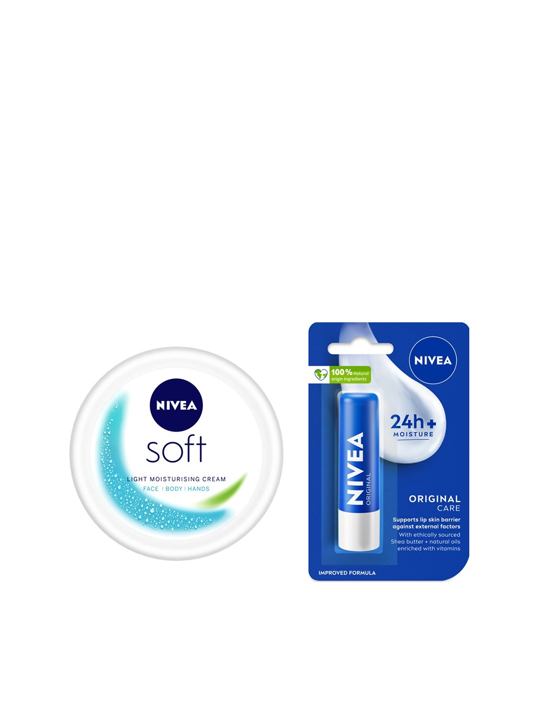 

Nivea Essential Winter Combo - Soft Moisturiser 300ml & Essential Lip Balm 4.8g, White