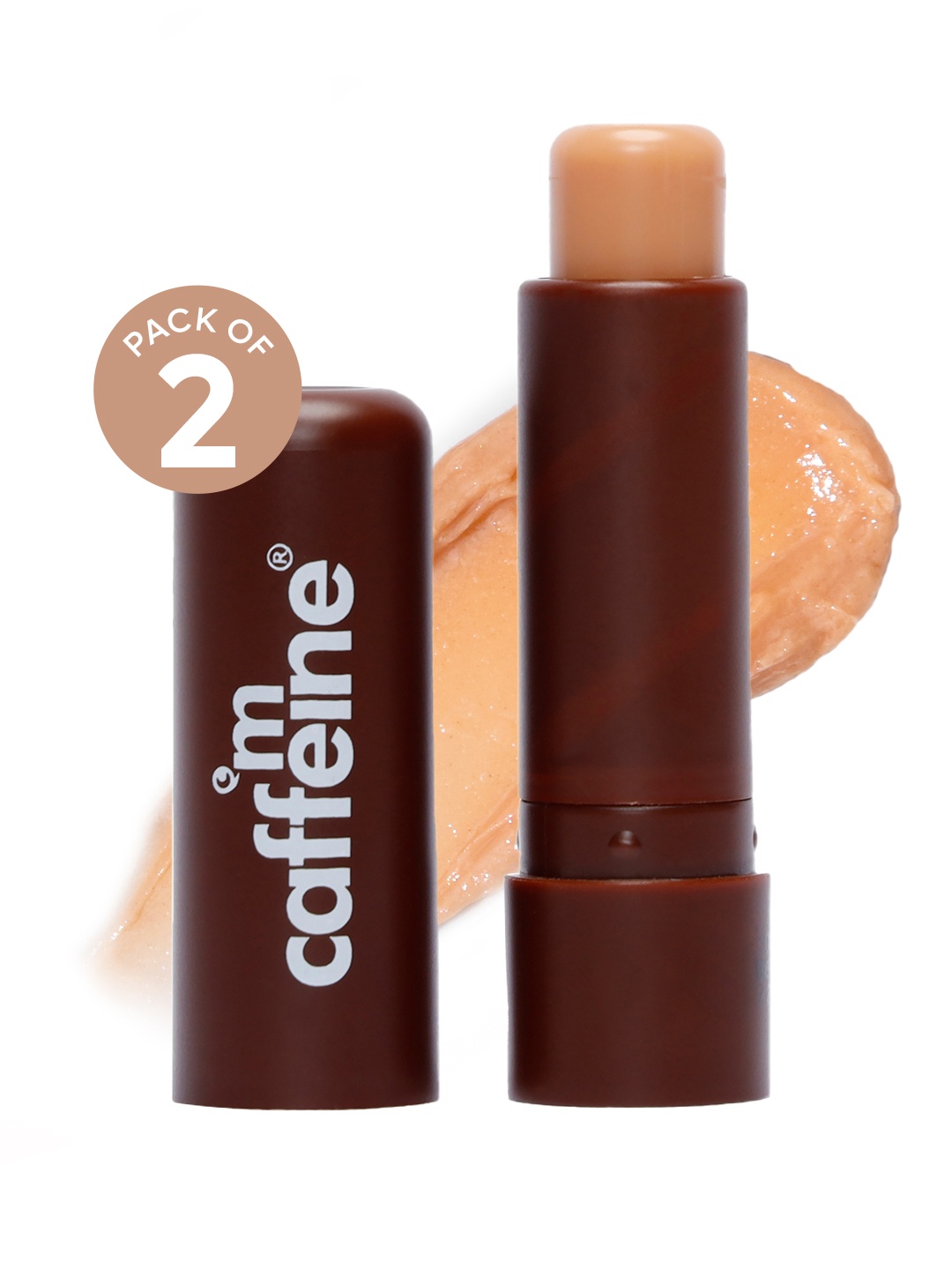 

MCaffeine Set Of 2 Choco Lip Balm With SPF 20+ - 4.5g Each, Transparent