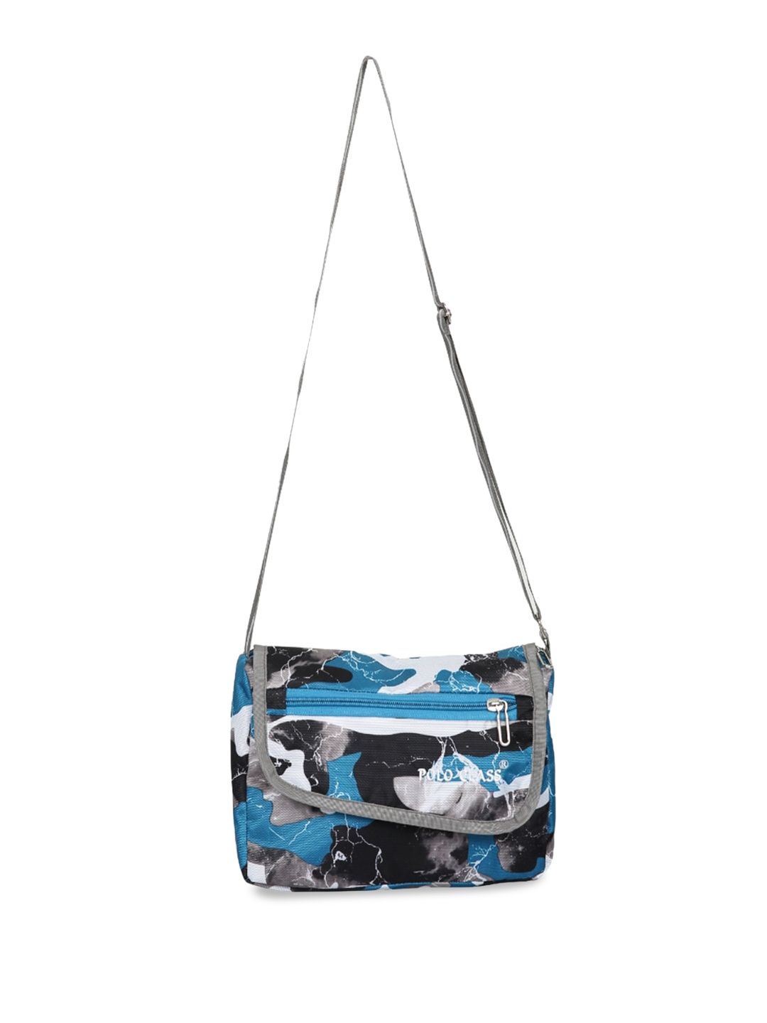 

Polo Class Abstract Printed Sling Bag, Sea green