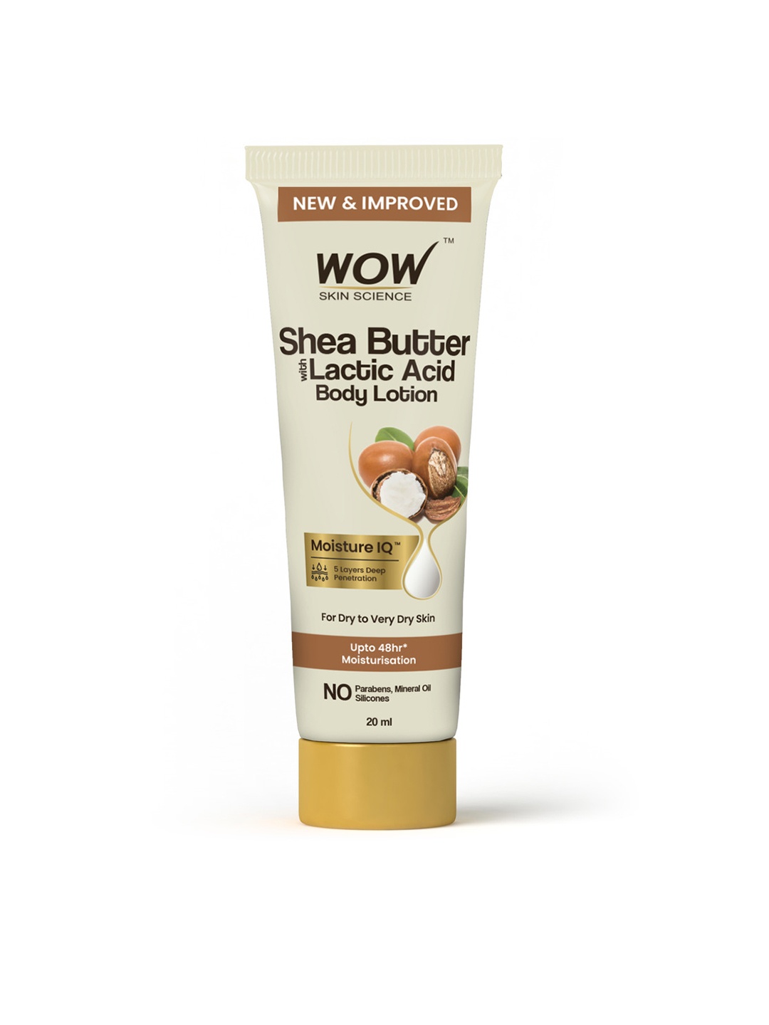 

WOW SKIN SCIENCE Shea Butter With Lactic Acid Body Lotion for Very Dry Skin - 20ml, White