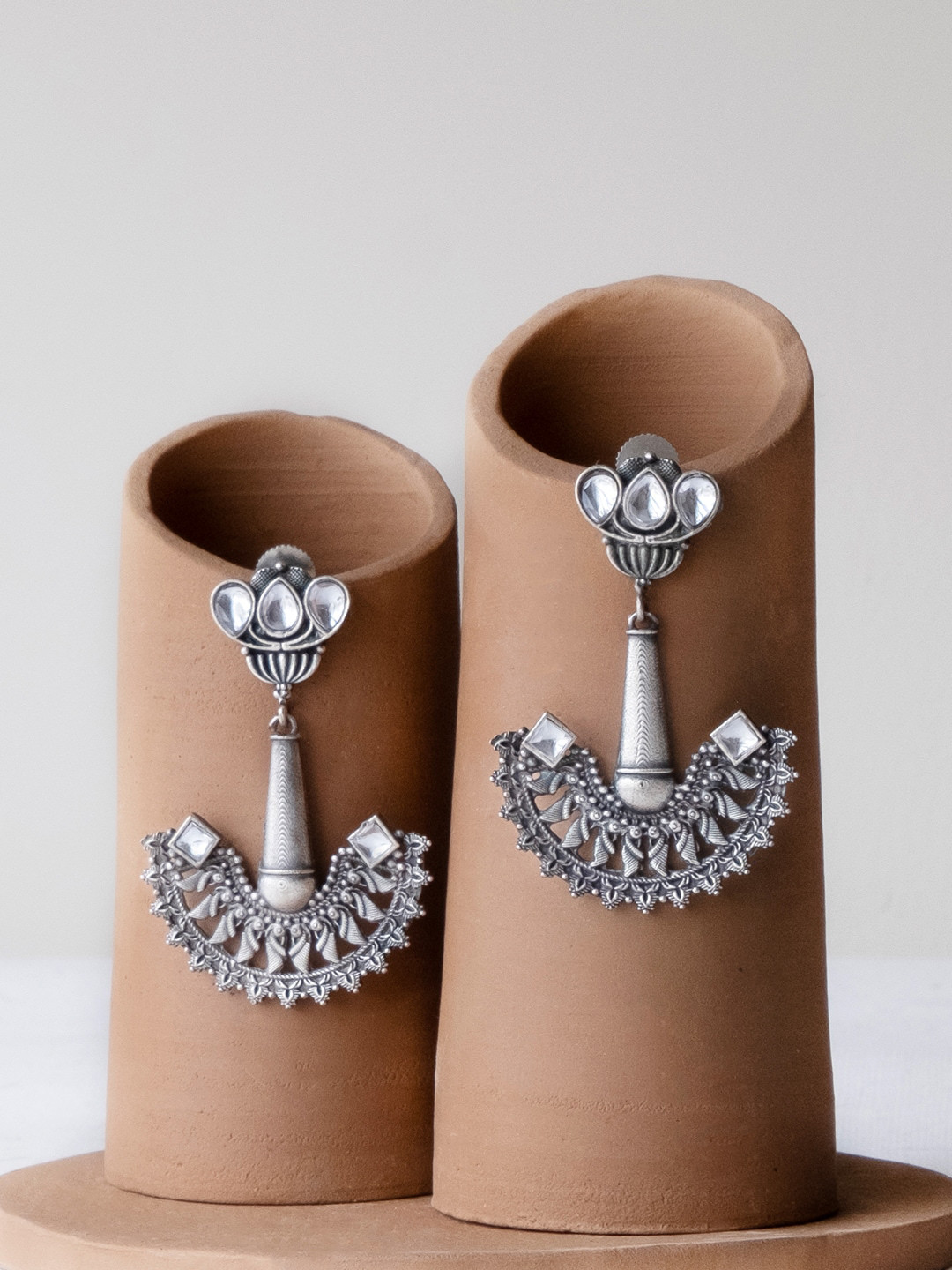 

Infuzze Silver-Plated Quirky Drop Earrings