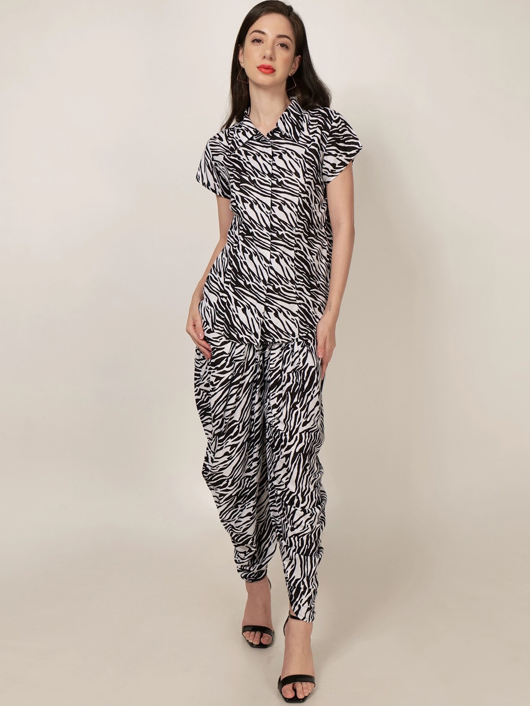 

PATRORNA Top & Dhoti Pants Co-Ords, White