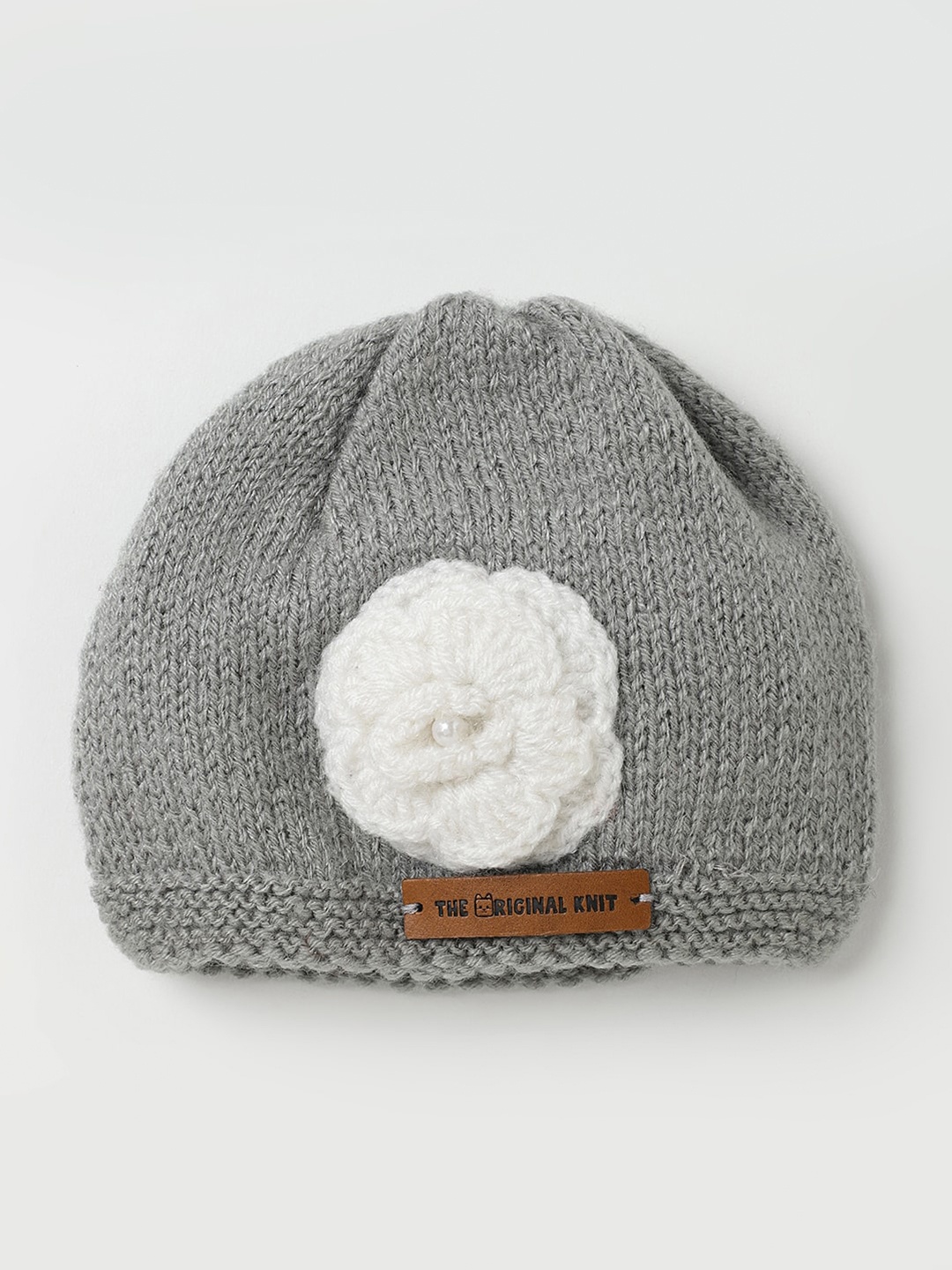 

The Original Knit Kids Self Design Beanie, Grey