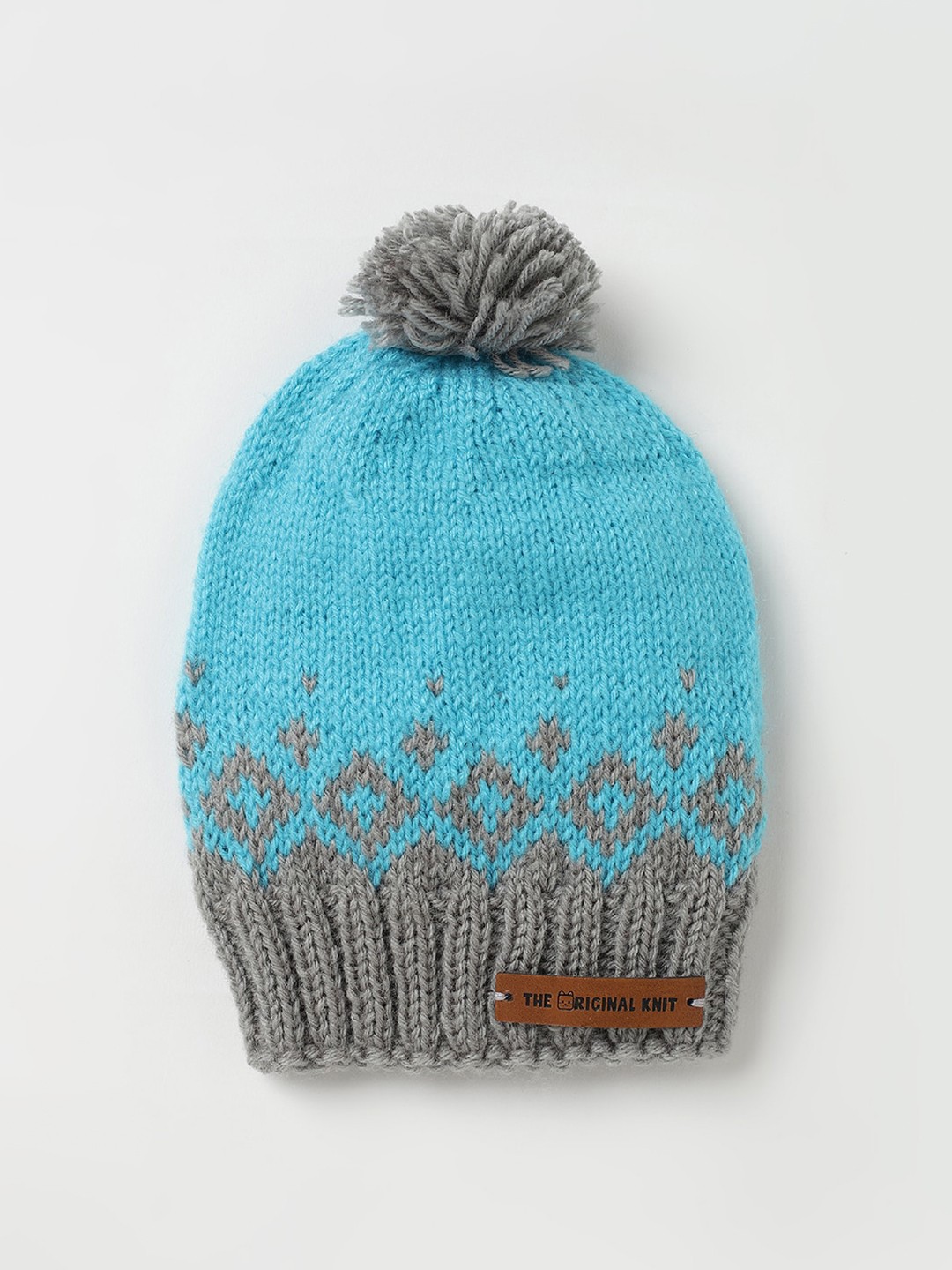 

The Original Knit Kids Self Design Beanie, Blue
