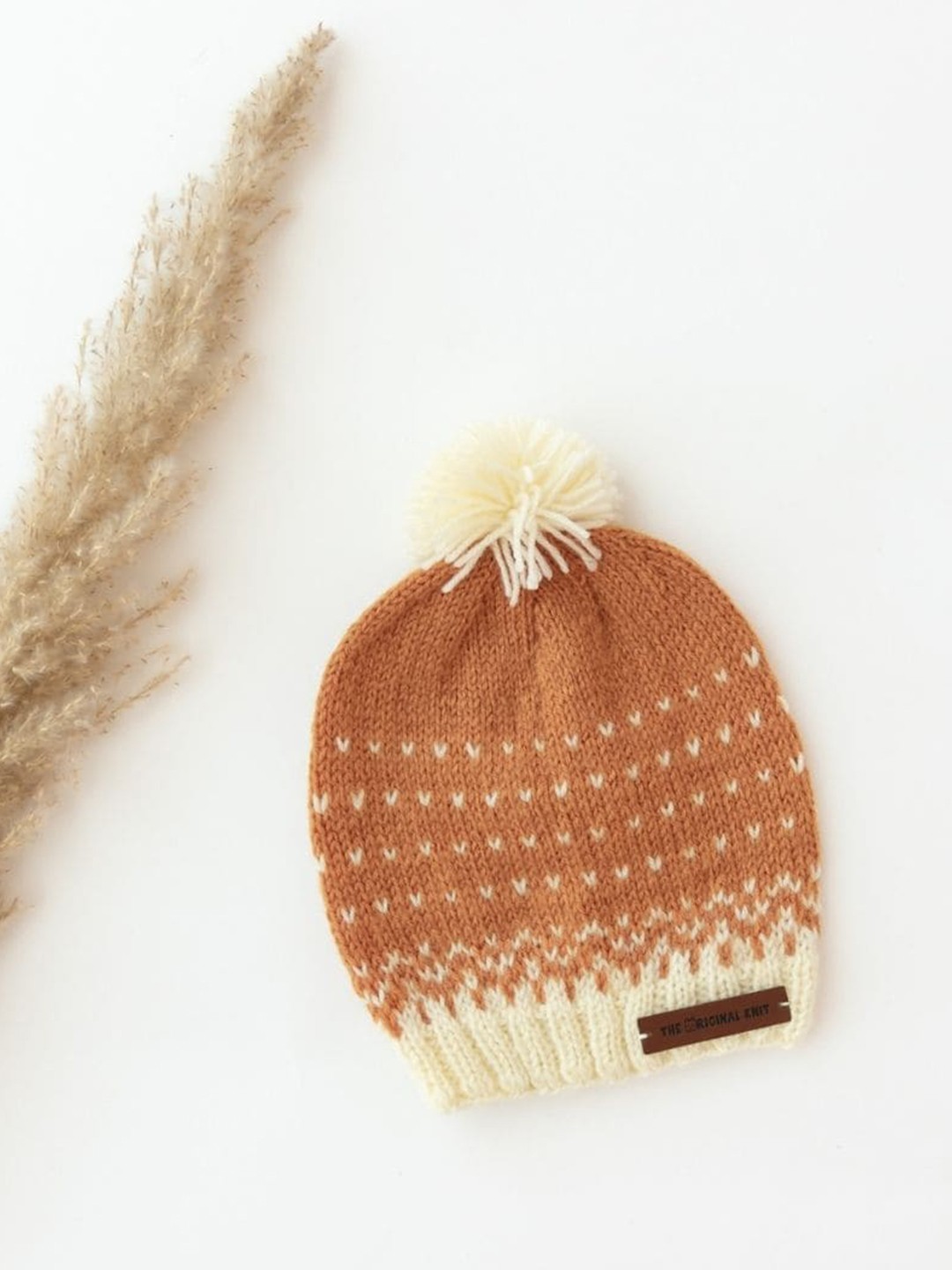 

The Original Knit Kids Self Design Beanie, Mustard