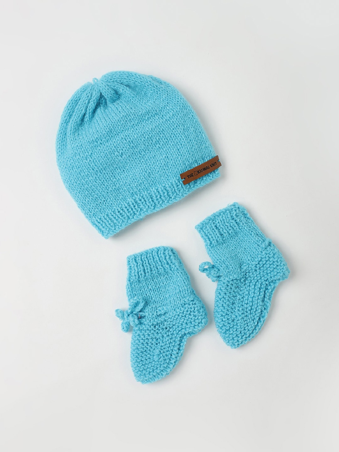 

The Original Knit Infants Sef Design Acrylic Beanie With Socks, Blue