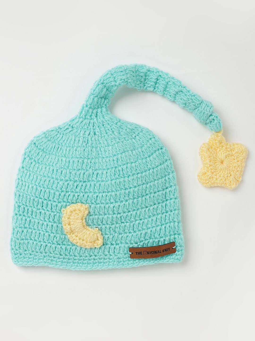 

The Original Knit Kids Self Design Acrylic Beanie, Sea green