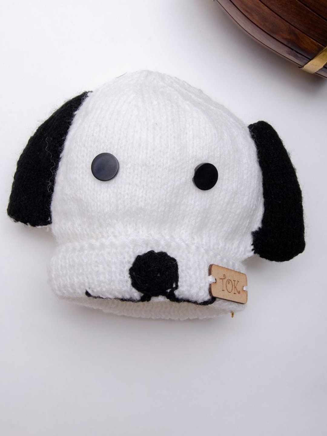 

The Original Knit Kids Colourblocked Acrylic Beanie, White