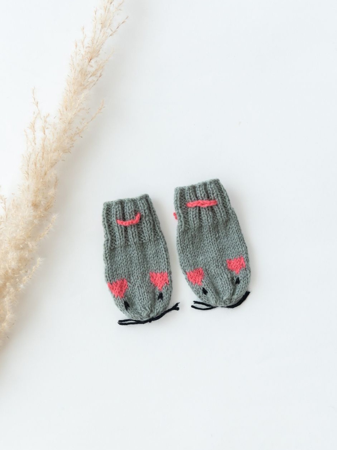 

The Original Knit Infants Knitted Acrylic Mittens, Grey