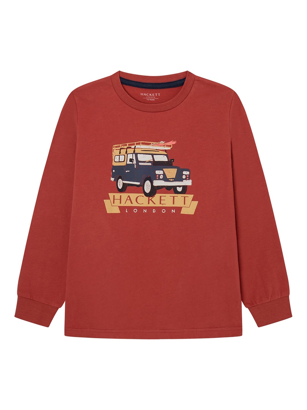 

HACKETT LONDON Boys Graphic Printed Cotton Sweatshirt, Red