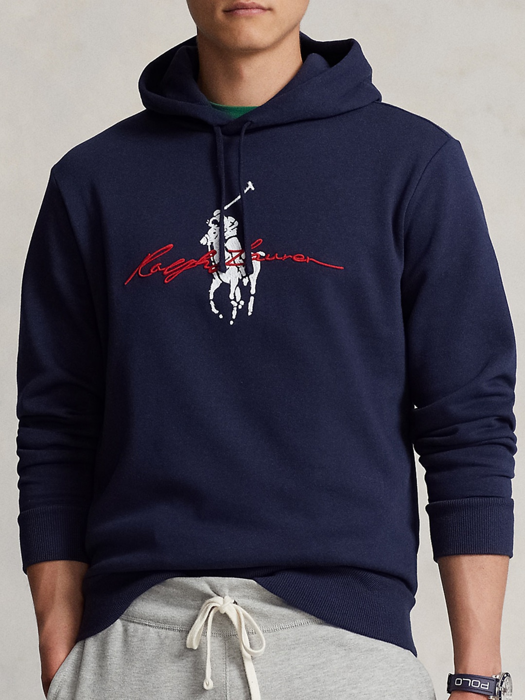 

Polo Ralph Lauren Pony Logo Printed Hoodie Sweatshirts, Navy blue