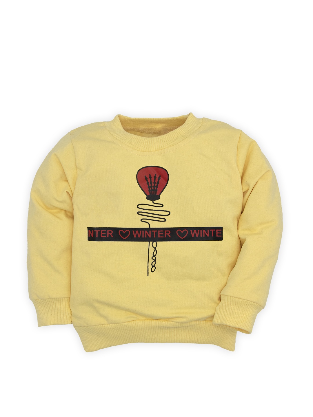 

BAESD Kids Graphic Printed Round Neck Long Sleeve Cotton Pullover Sweatshirts, Yellow