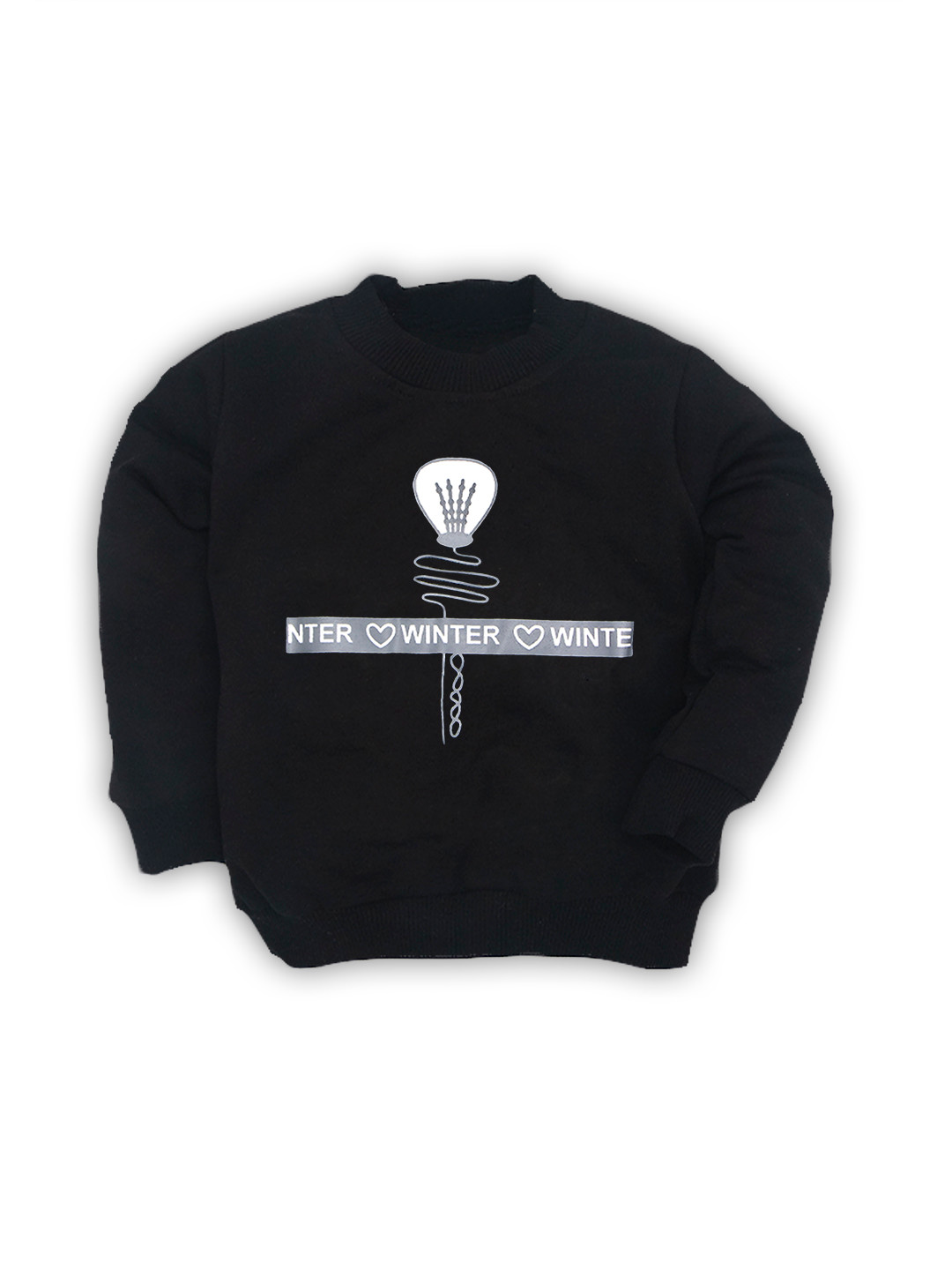 

BAESD Infants Typography Printed Cotton Pullover, Black