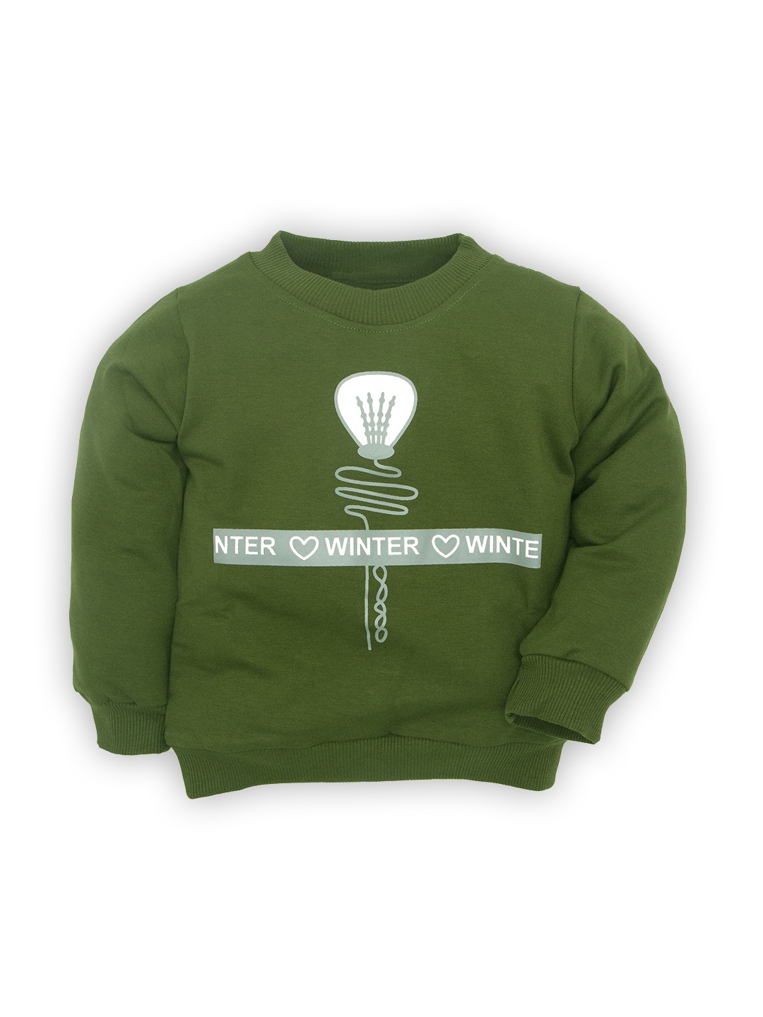 BAESD Kids Typography Printed Cotton T-shirt, Green