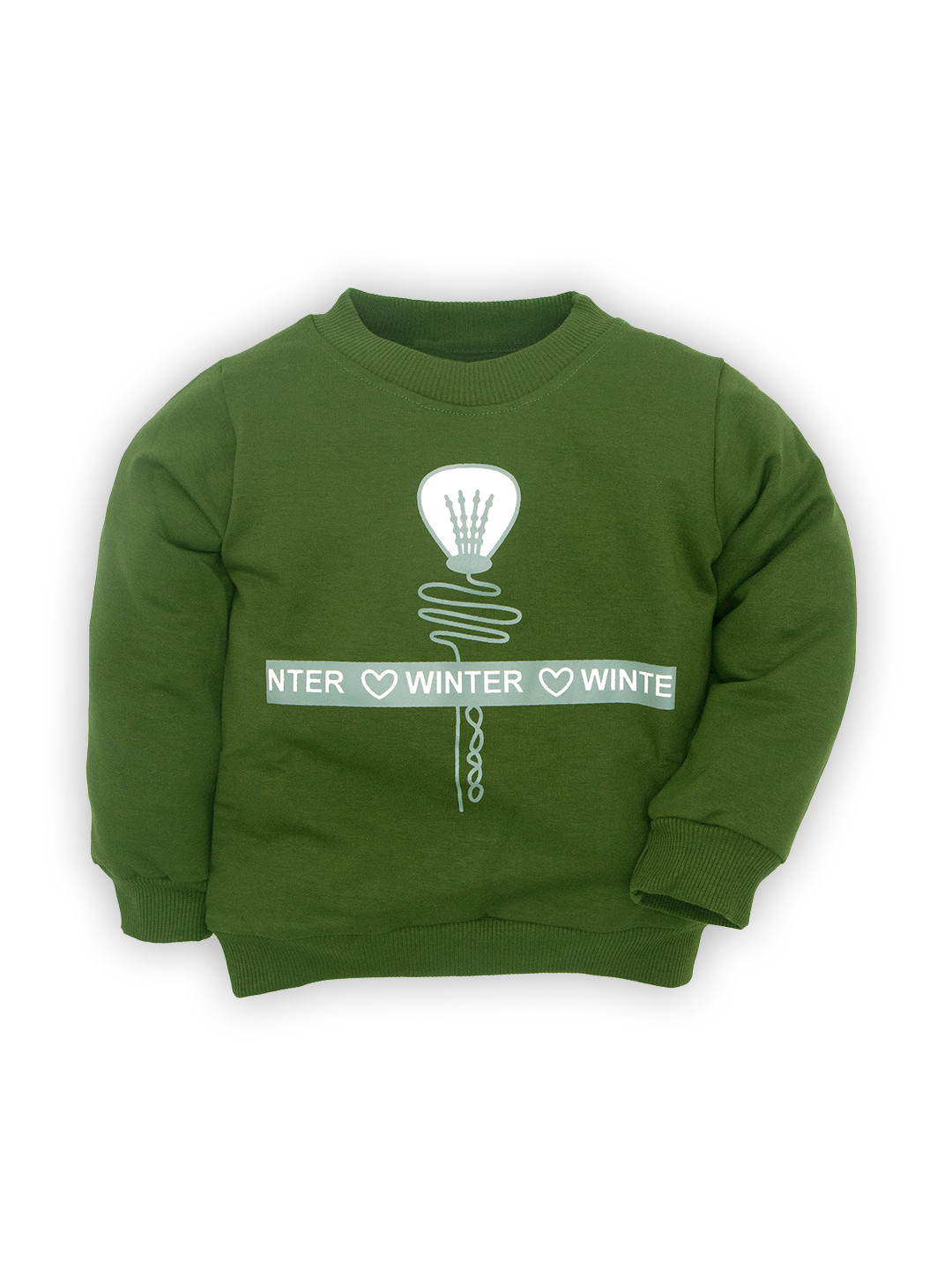 

BAESD Infants Typography Printed Cotton Pullover, Green