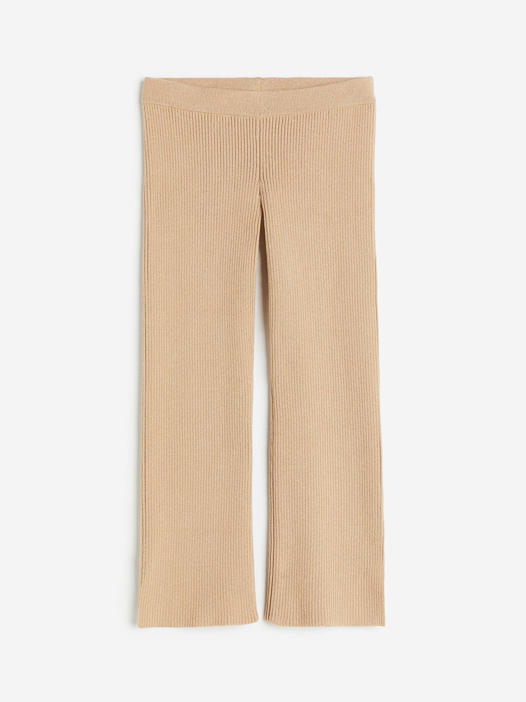 

H&M Girls Rib-Knit Leggings, Beige