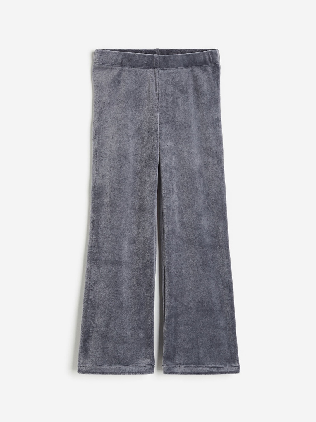 

H&M Girls Flared Velour Leggings, Grey