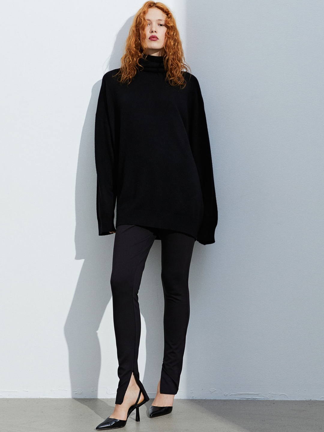 

H&M Women High-Waisted Leggings, Black