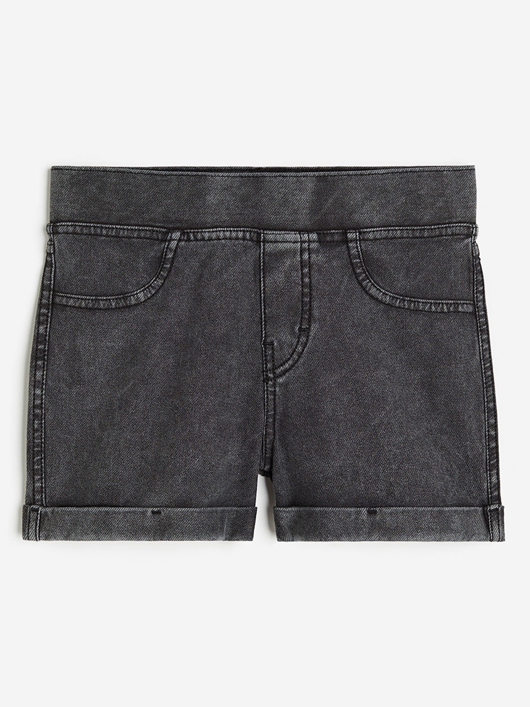 

H&M Girls Denim-Look Shorts, Grey