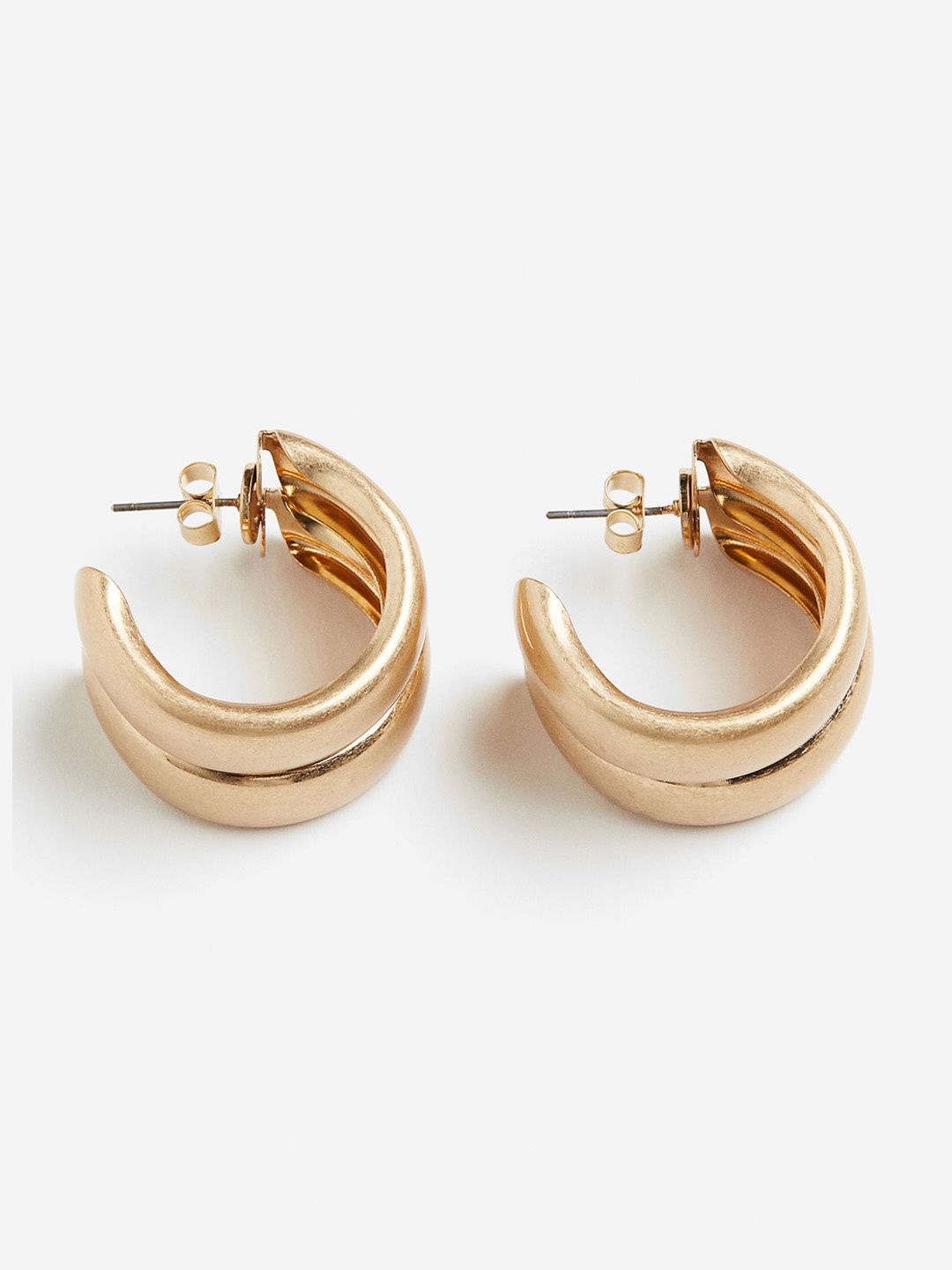 

H&M Chunky Hoop Earrings, Gold