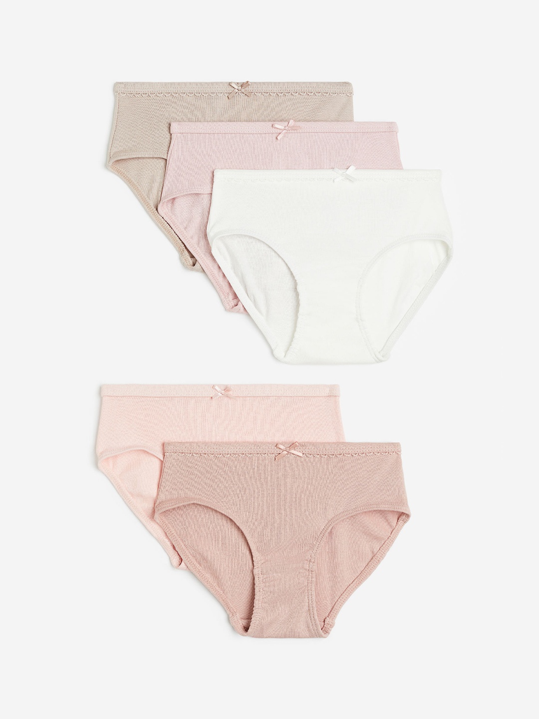 

H&M Girls 5 Pack Cotton Briefs, Pink