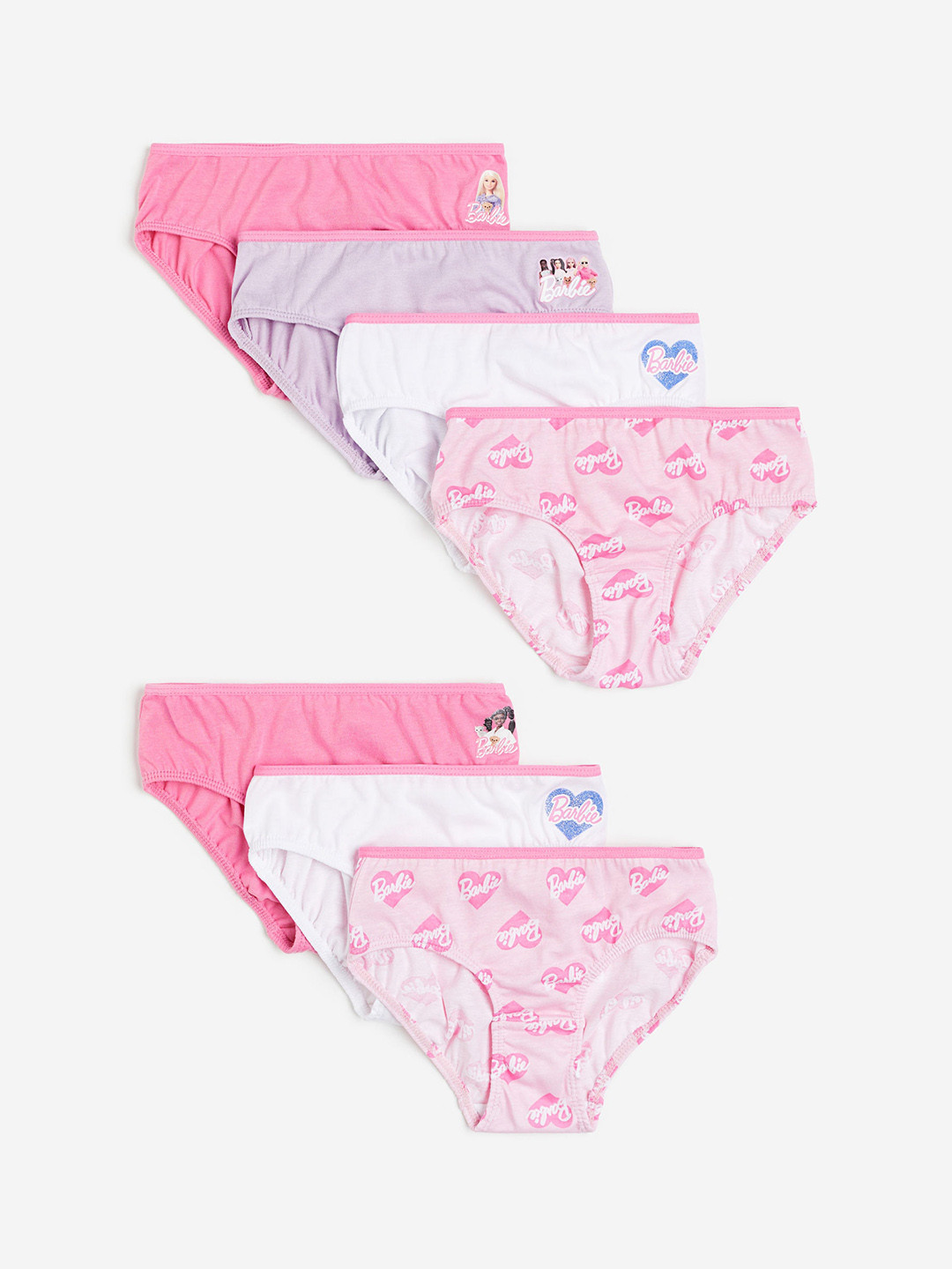 

H&M Girls 7-Pack Cotton Briefs, Pink