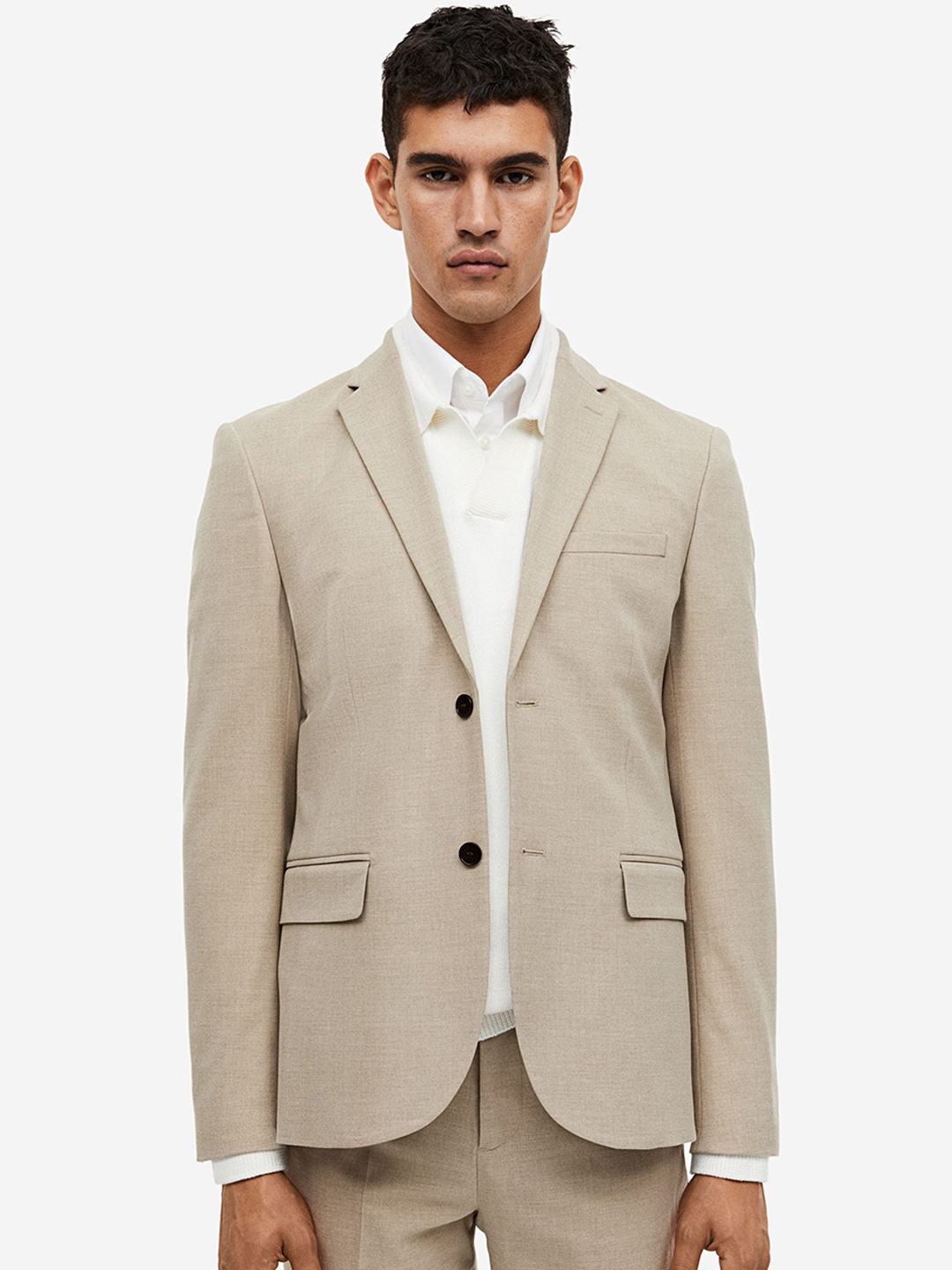 

H&M Slim Fit Jacket, Beige