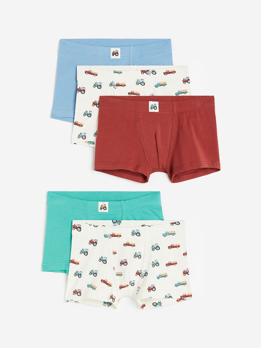 

H&M Boys 5 Pack Boxer Shorts, White