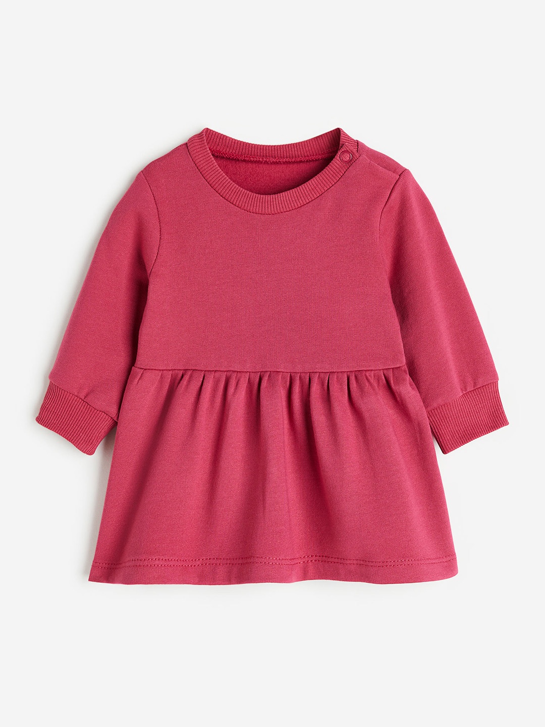 

H&M Girls Cotton Sweatshirt Dress, Pink