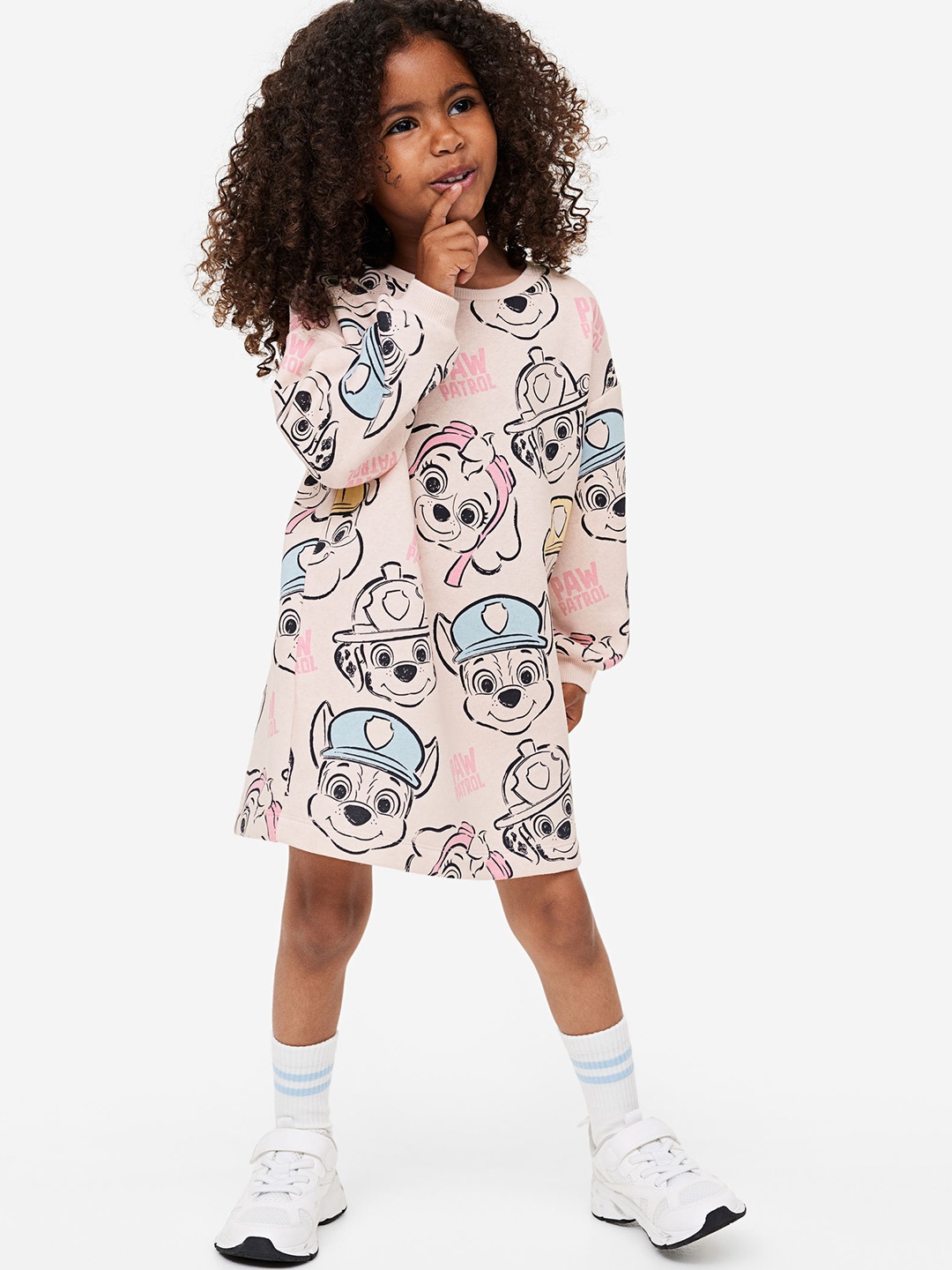 

H&M Girls Printed Sweatshirt Dress, Pink