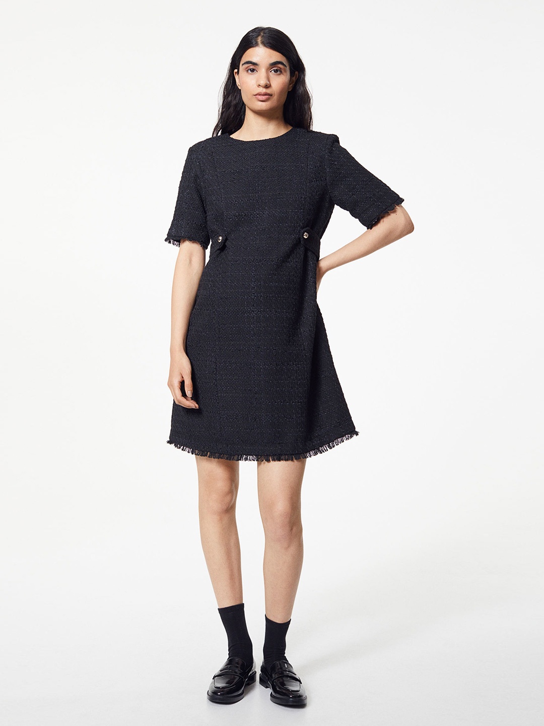 

H&M MAMA Boucl Dress, Black