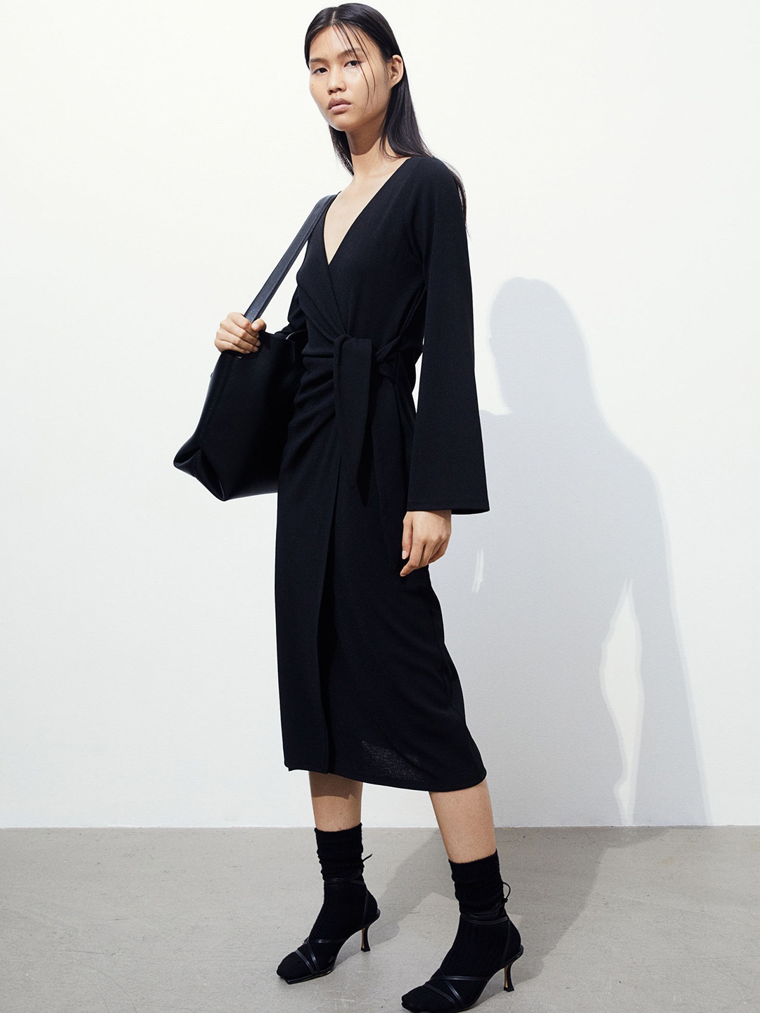 

H&M Jersey Wrap Dress, Black